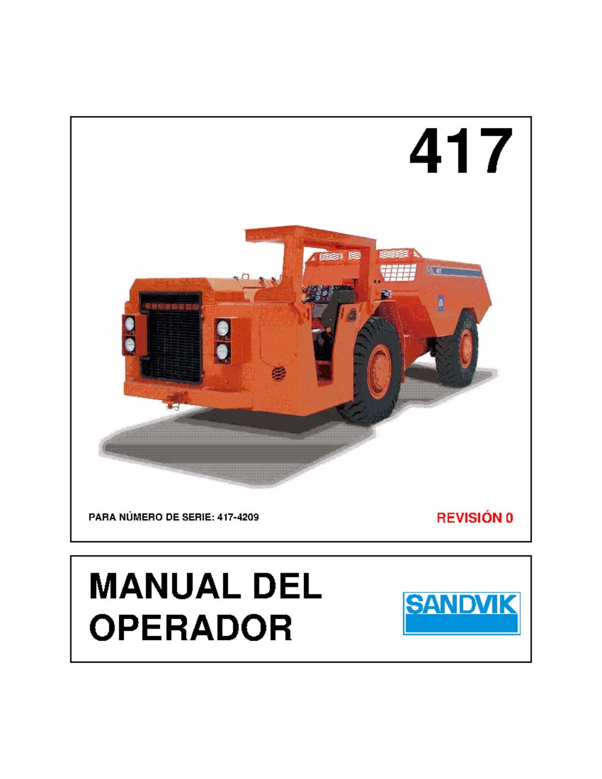Manual del Operador EJC 417: Uso y Seguridad - Revisión 0 - Document Preview