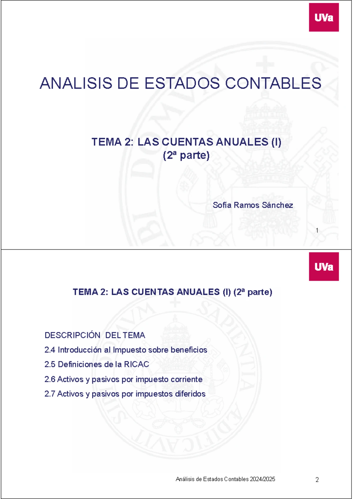 Tema 2: Análisis de Cuentas Anuales (I) - Normas y Consideraciones ...