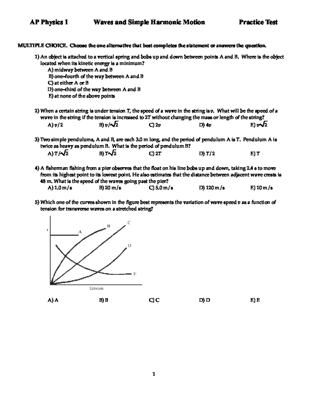 AP - Waves-and-SHM-Practice-Test-pdf - - Studocu