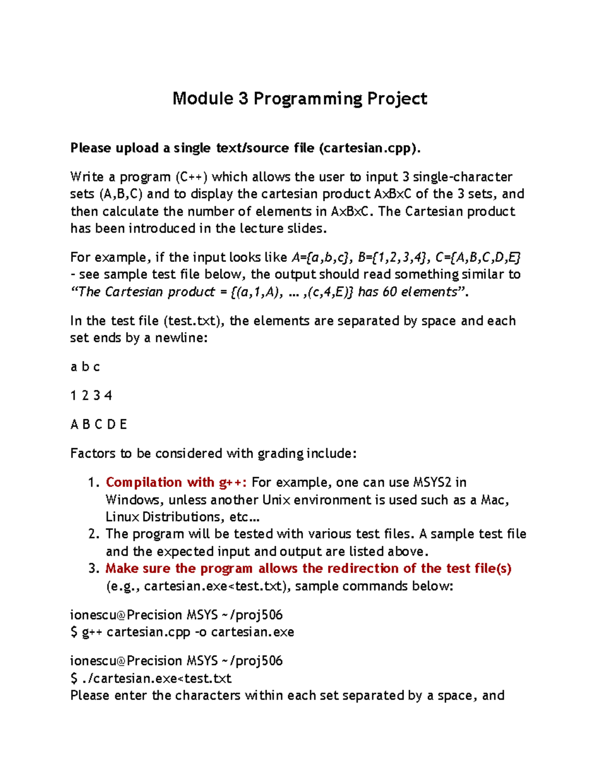 Module 3 Programming Project: Cartesian Product Calculation - Studocu