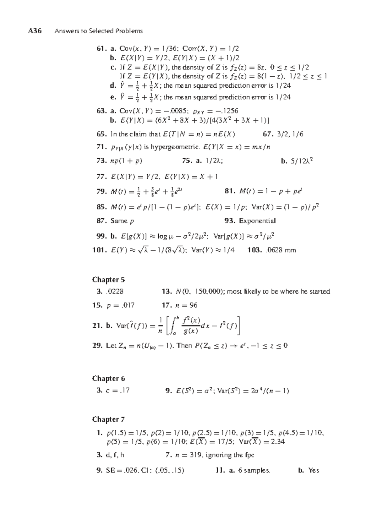 Mathematical Statistics and Data Analysis – Part 3 A36 Problem ...
