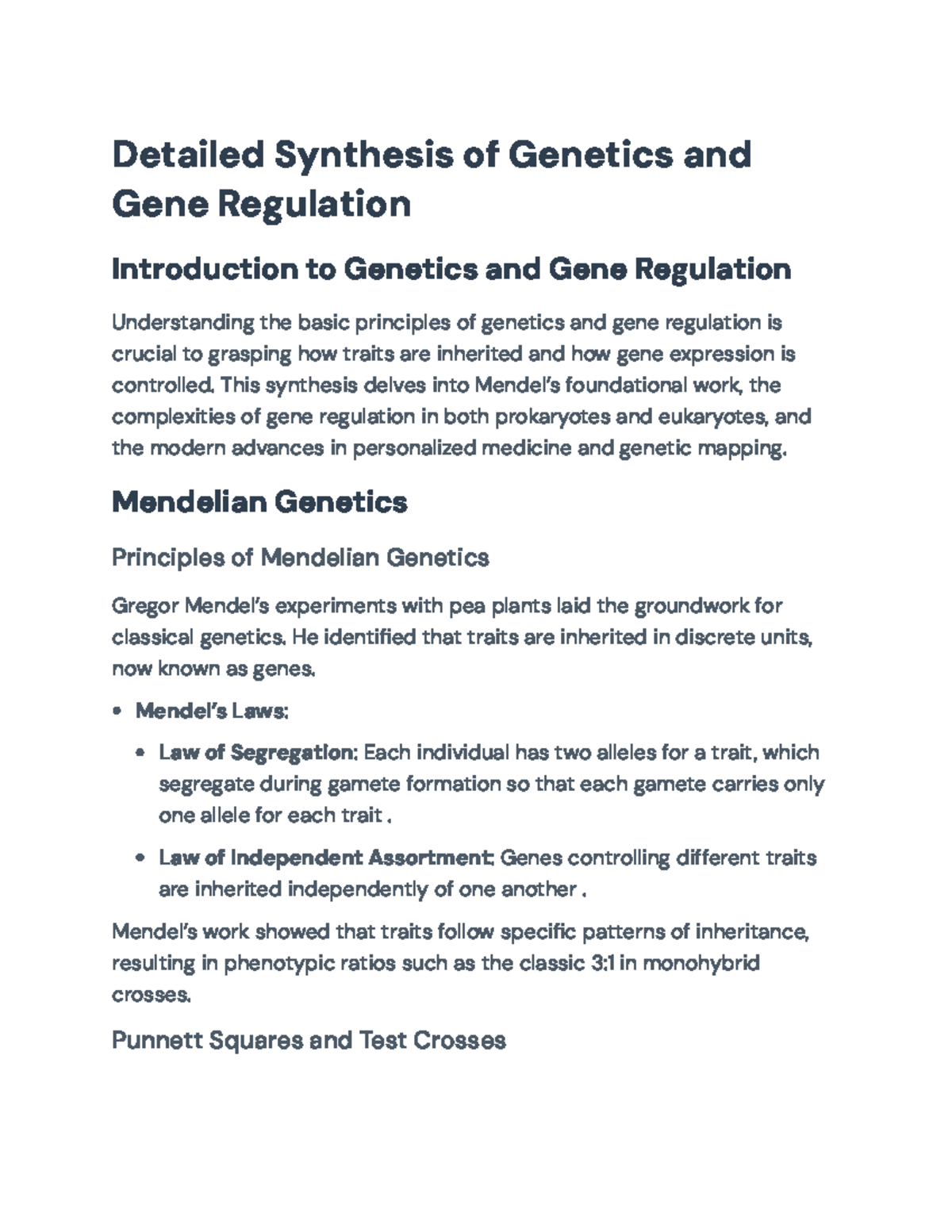 Genetics and Gene Regulation: A Comprehensive Overview - Detailed ...