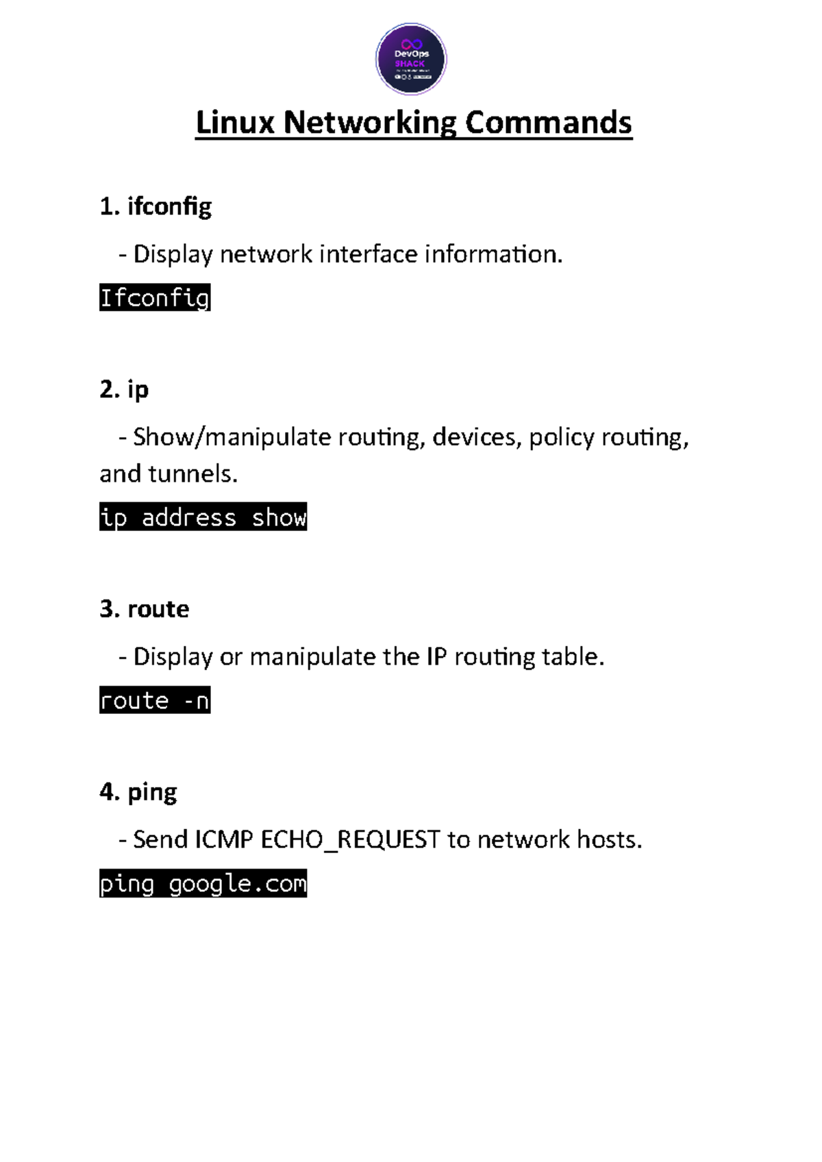 Linux network command - mmmmmmmmmmmmmm - Linux Networking Commands ...