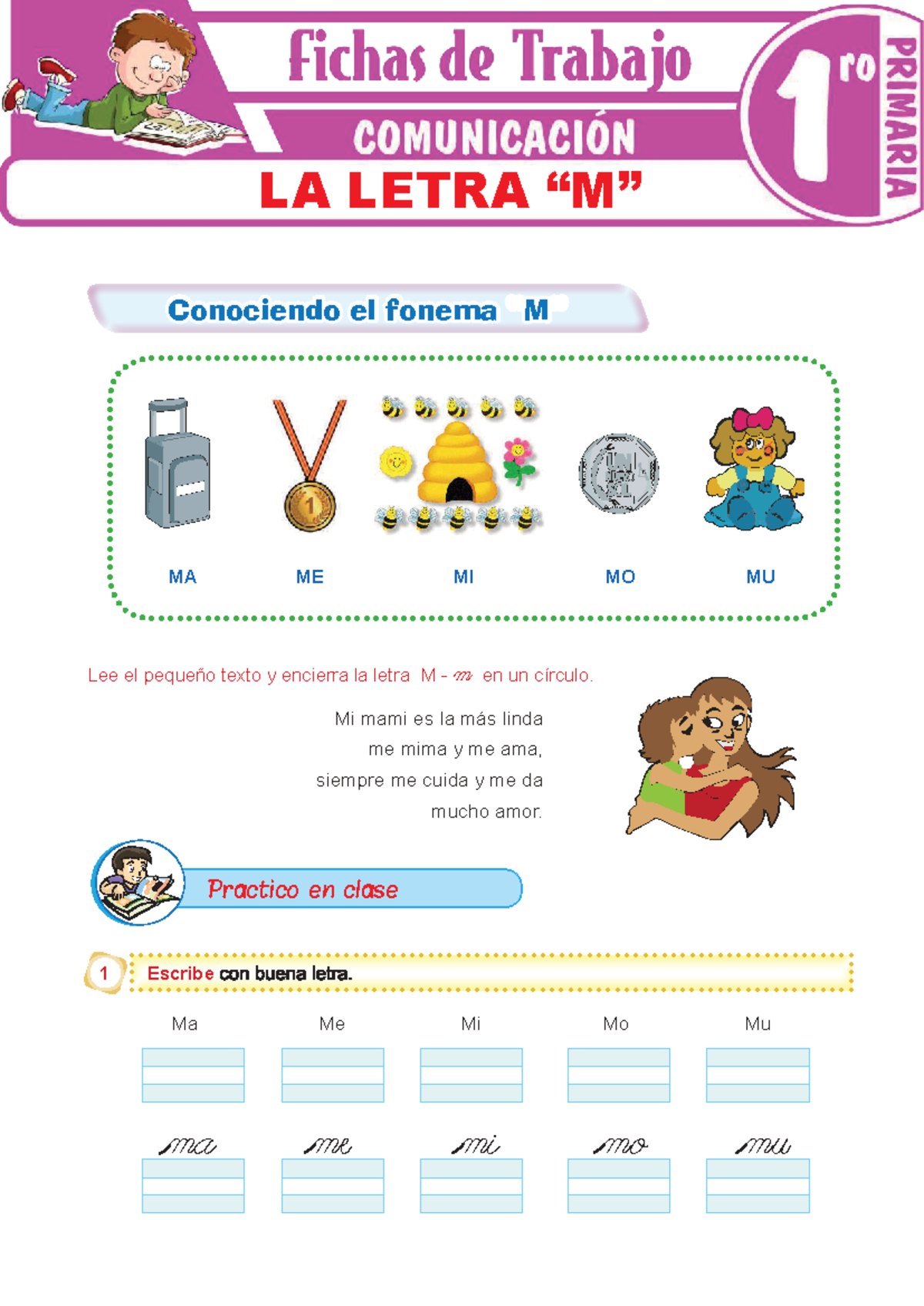 La letra "M" - Actividades para Primer Grado de Primaria - Studocu