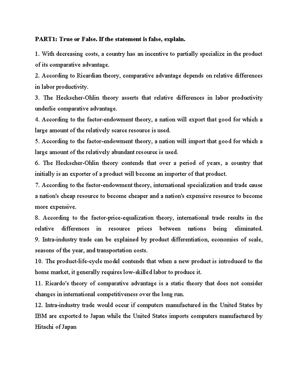 Exercises Chapter 3 SV: True or False Statements Explained - Studocu