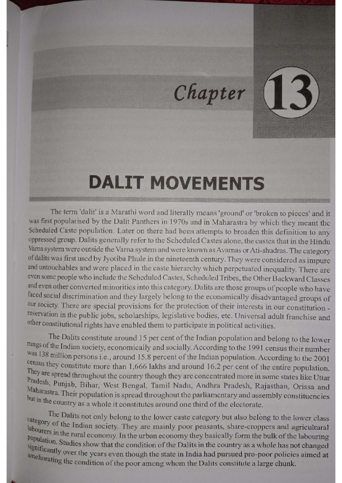 Chapter 13: Dalit Movements in India - Historical Context and Impact ...