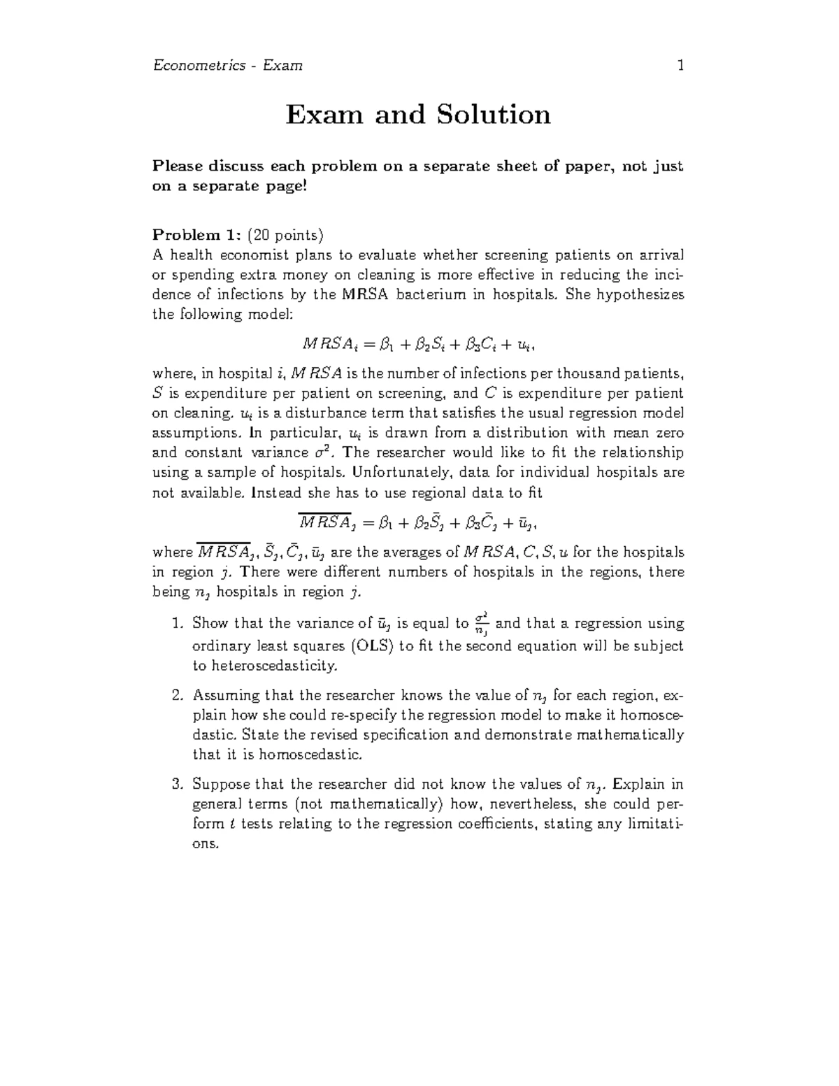 EC226 Final Exam - Intermediate Microeconomics II (2019/2020) - Studocu