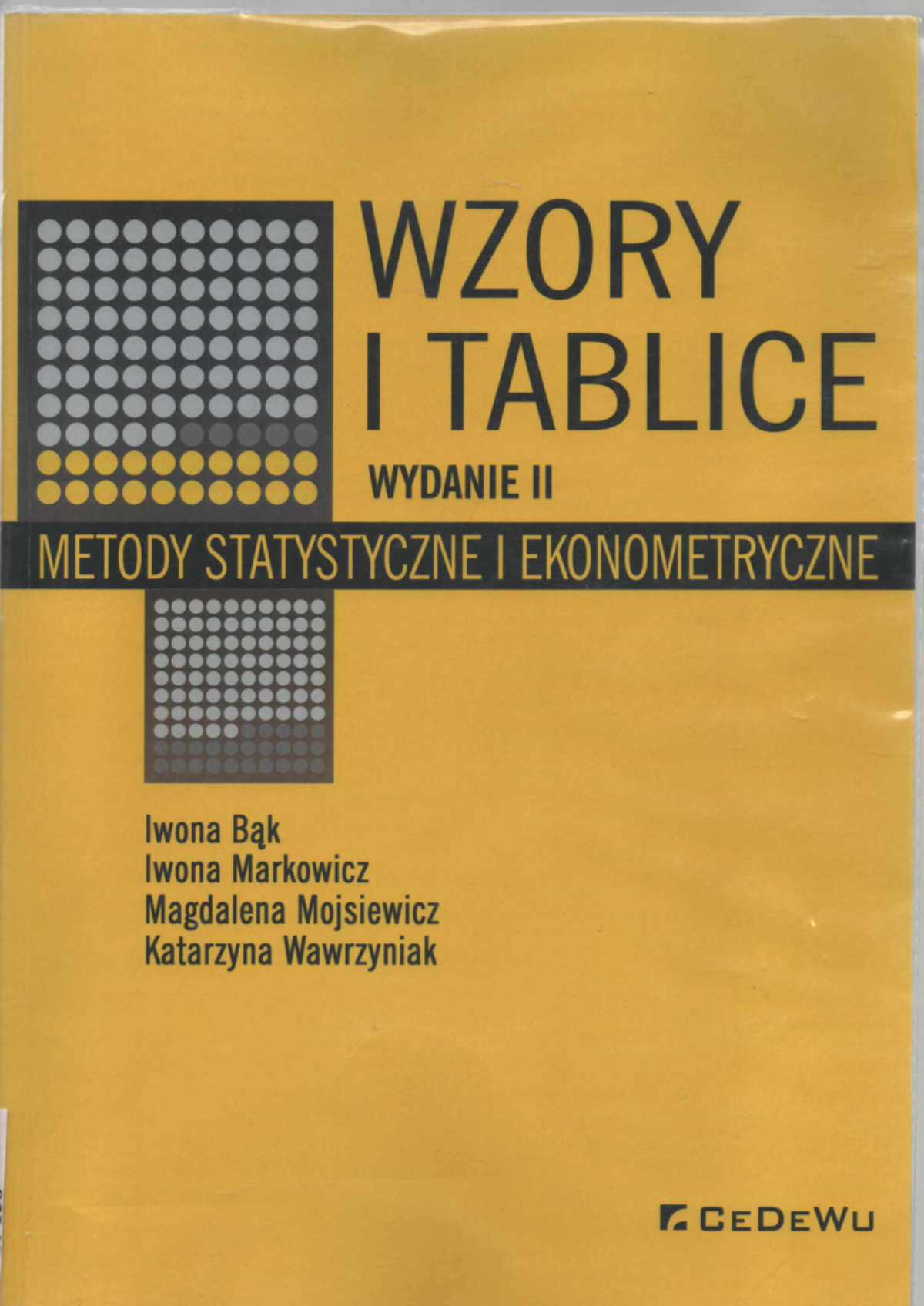 Wzory i Tablice w Statystyce oraz Ekonometria: Wydanie II - Document Preview