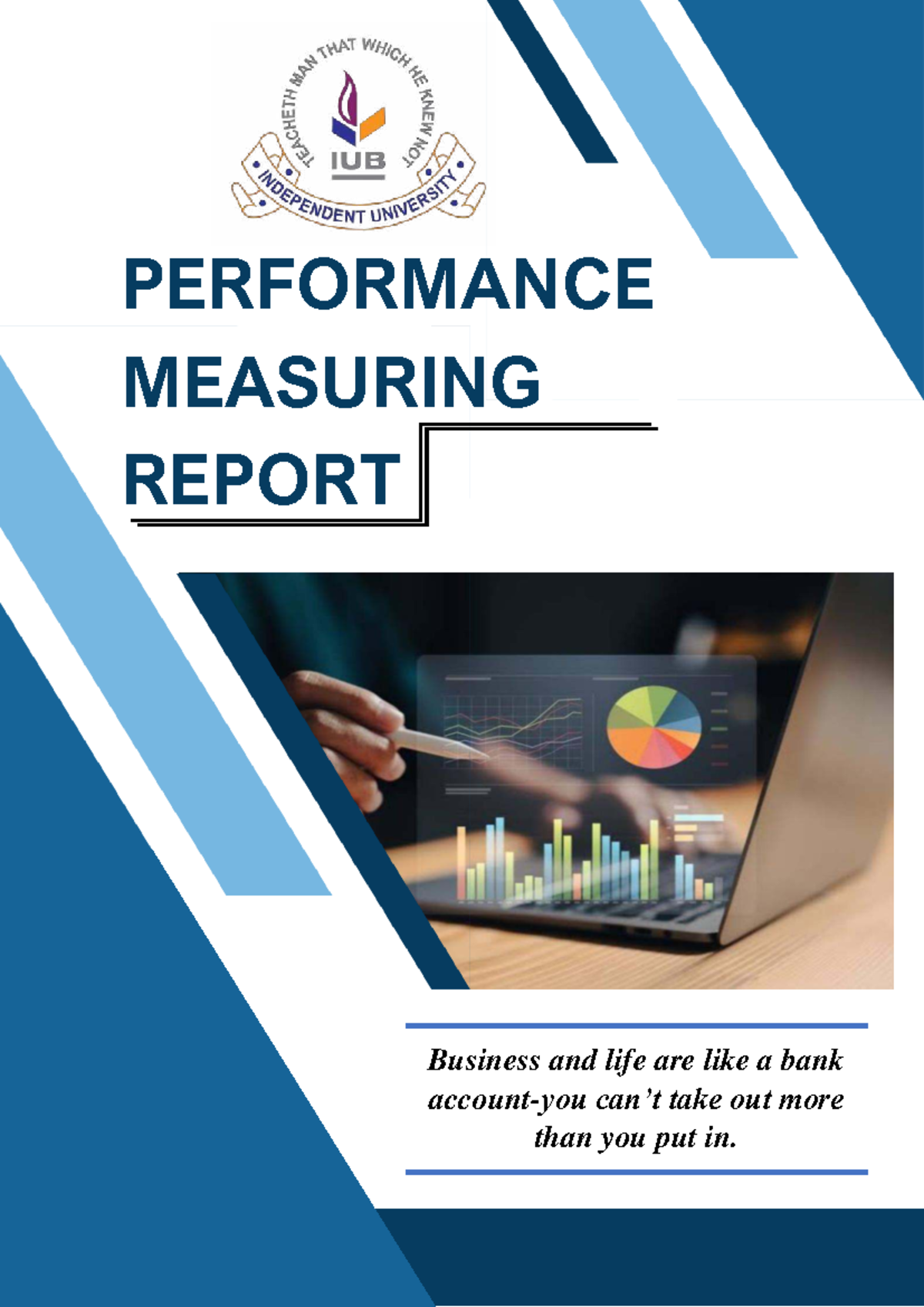 Performance measuring report for Fin401: Banking and finance analysis ...
