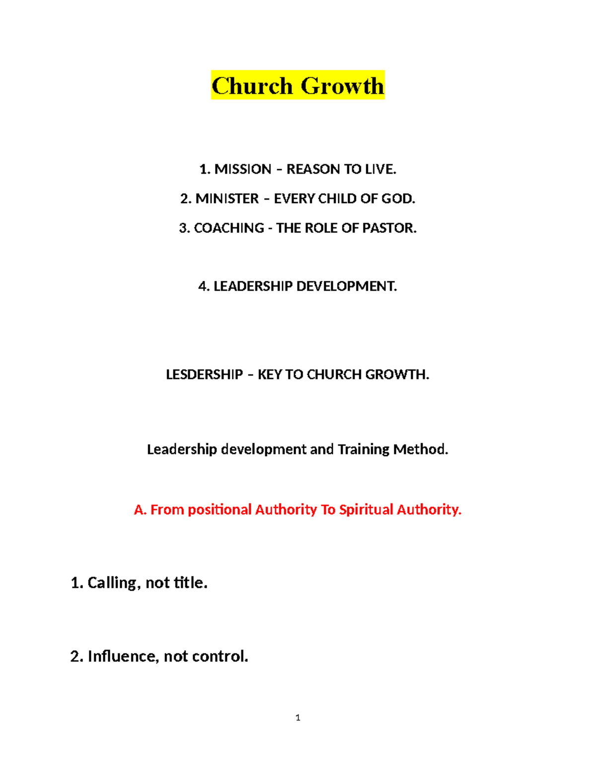 LEAD 101: Lesson 3 - Leadership Development & Training Methods - Studocu