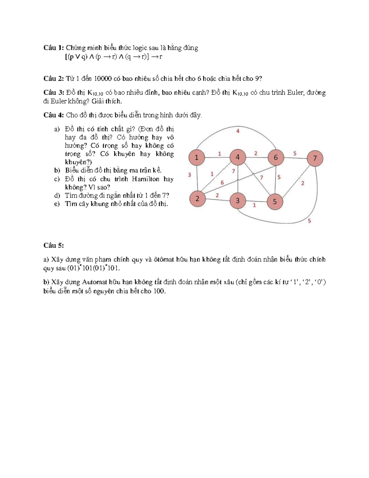 Mathematics Homework 04: LCM, GCD, and Euclidean Algorithm Concepts ...