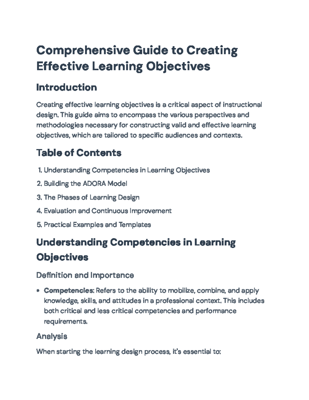 Creating Effective Learning Objectives: A Comprehensive Guide ...