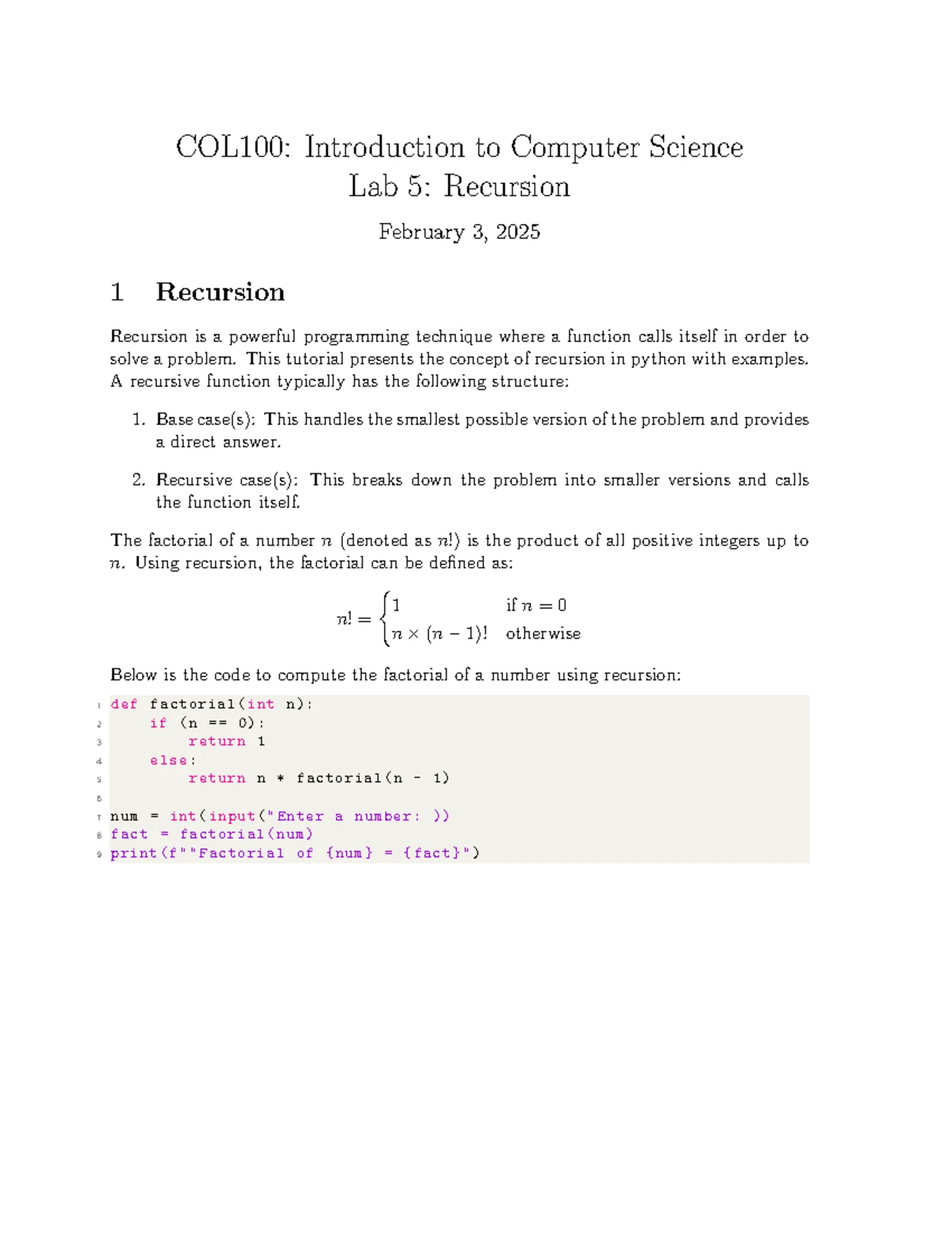 COL100: Lab 2 - Operators in Python Programming Basics - Studocu