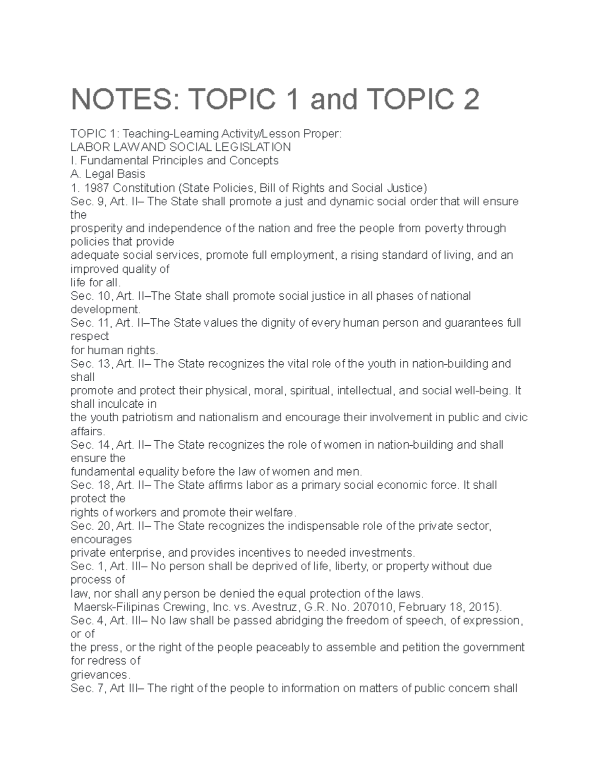 Topic 1,2,3,4 - LECTURE - NOTES: TOPIC 1 and TOPIC 2 TOPIC 1: Teaching ...