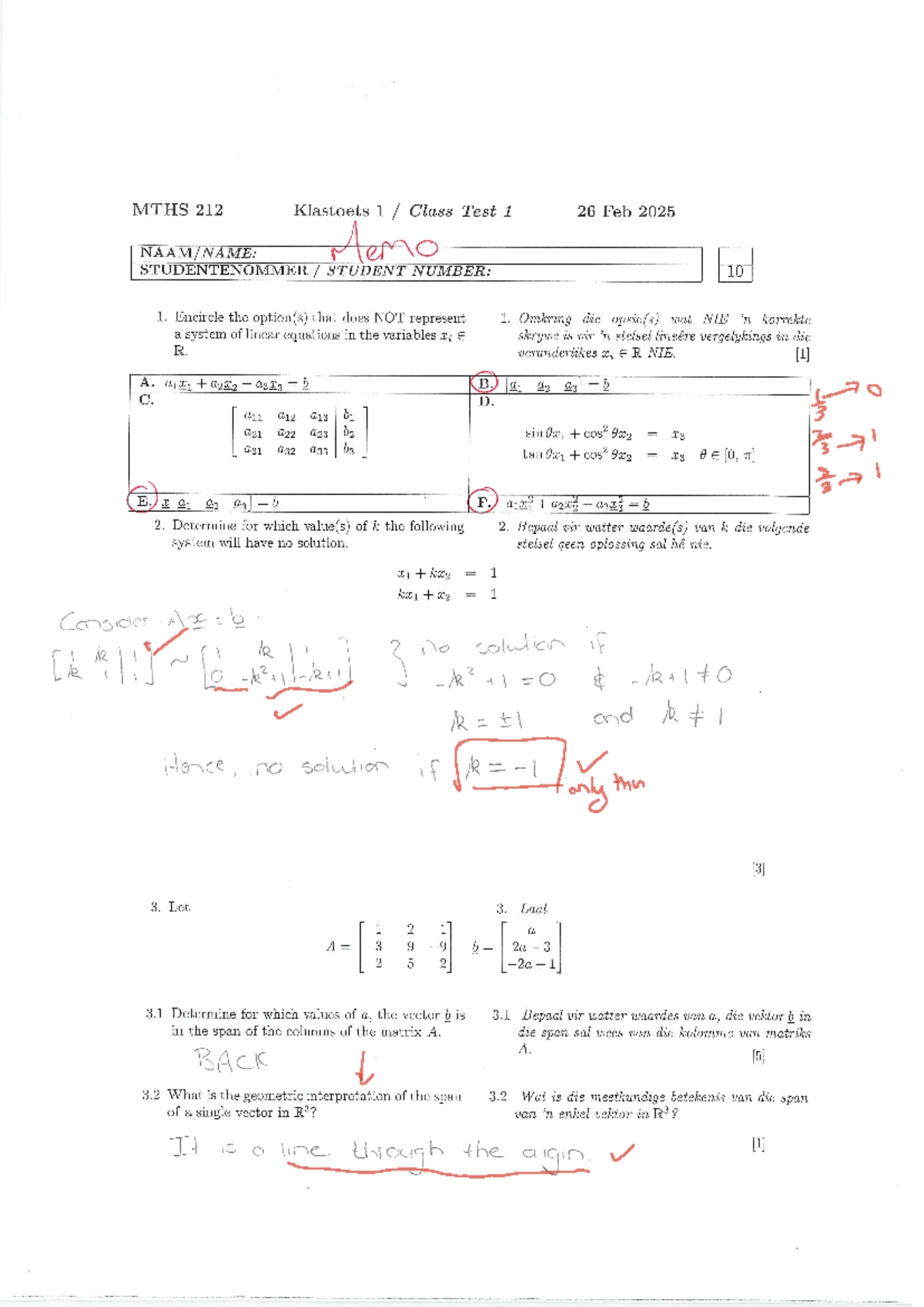 CT2 MTHS121 2025 Final Exam Memo Practice Materials - Studocu