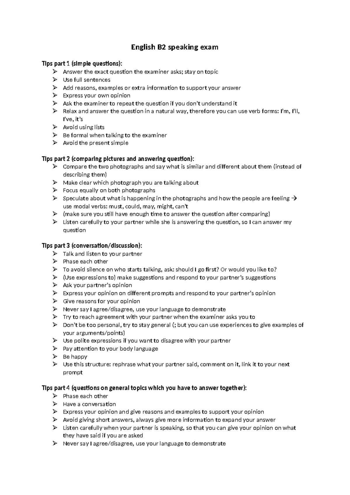 Tips for B2 English Speaking Exam: Strategies & Techniques - Studeersnel