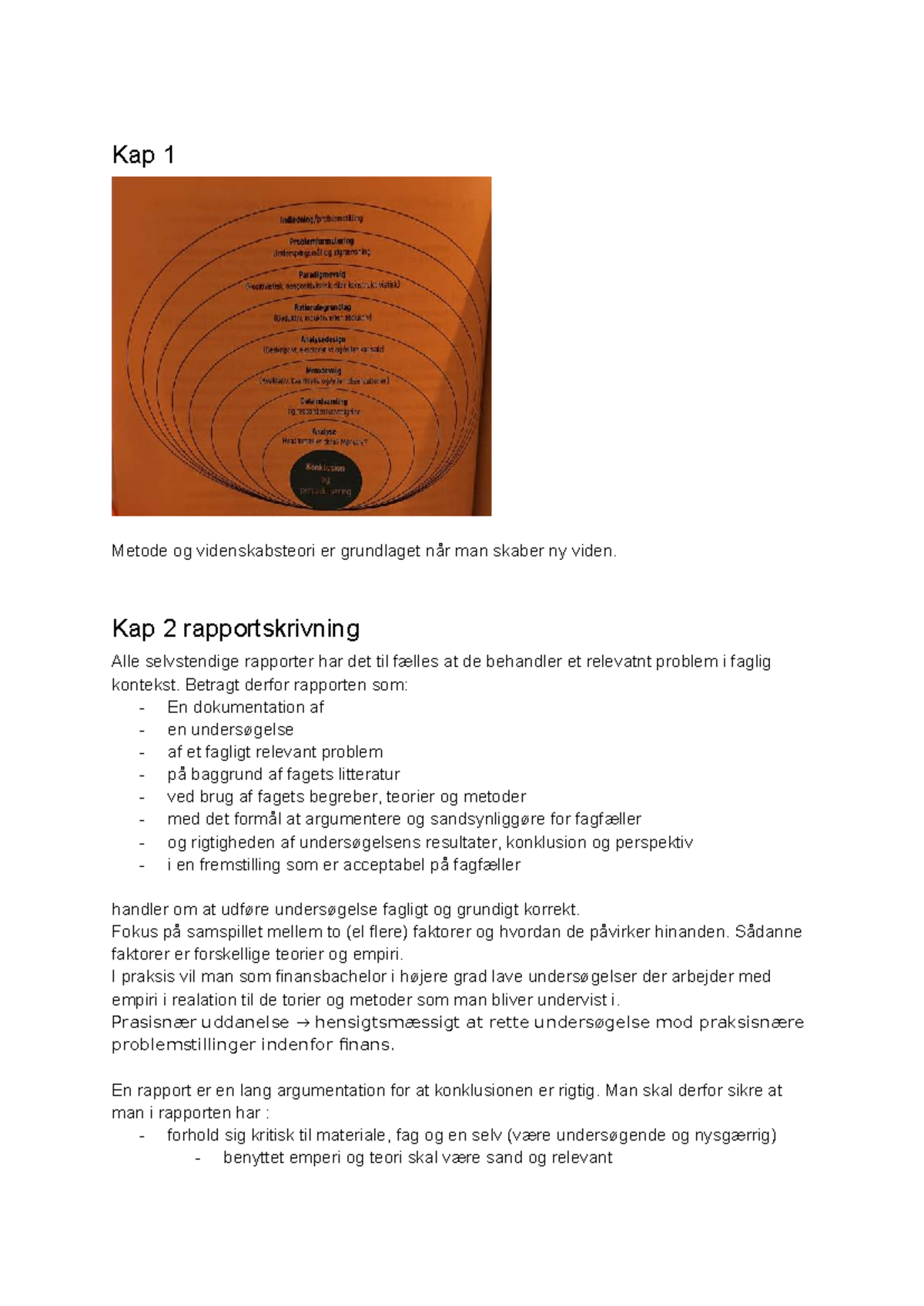 Metode og Videnskabsteori Noter til Rapportskrivning (Kap 1-6) - Studocu