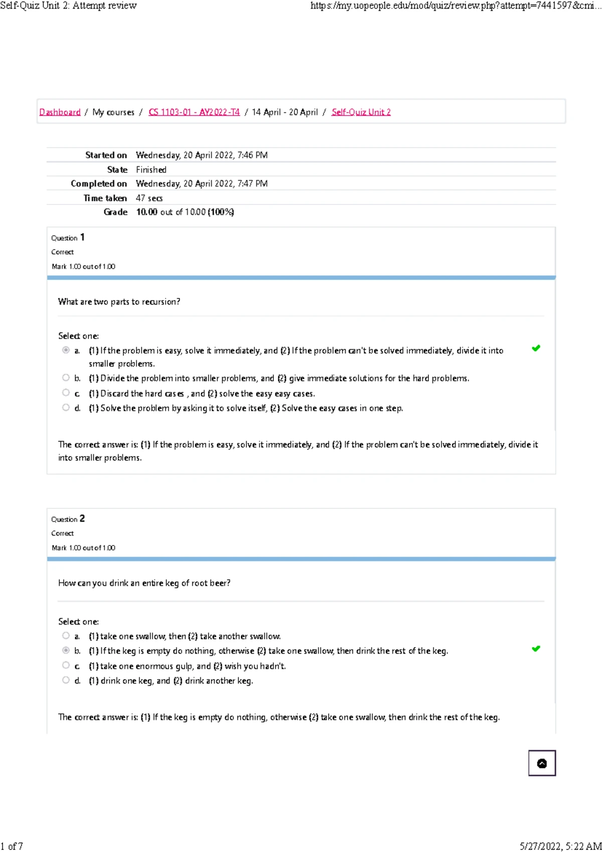Graded Quiz Unit 6 - Java Programming Concepts and Questions - Studocu
