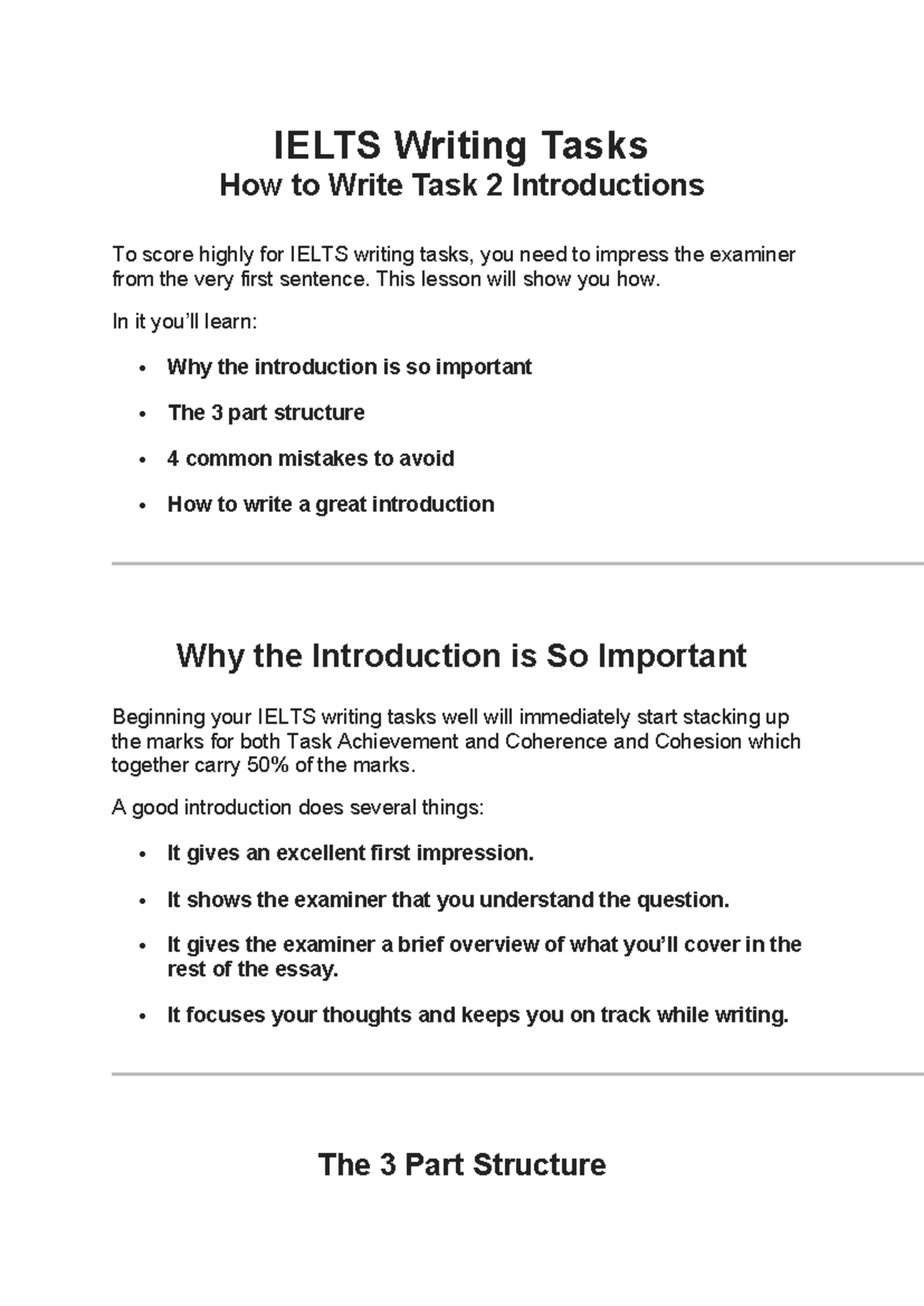 IELTS Writing Task 2: Crafting Effective Introductions - Studocu