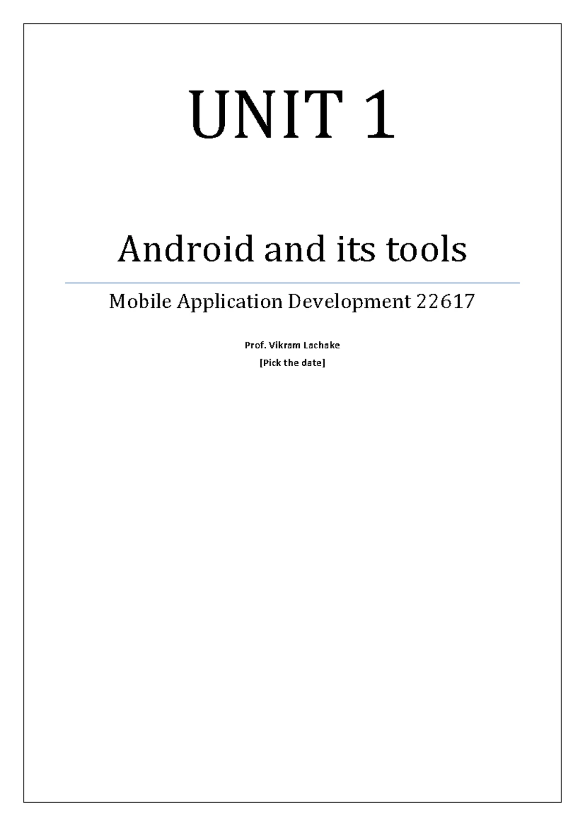 MAD 22617 Notes on Designing User Interface in Mobile Apps - Unit 4 ...