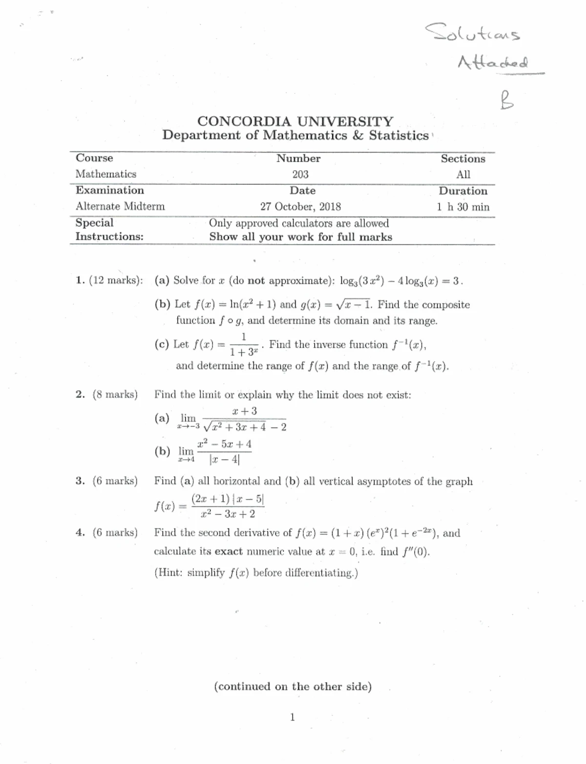 MATH 205 Final Exam Study Guide: Integration Rules and Theorems - Studocu