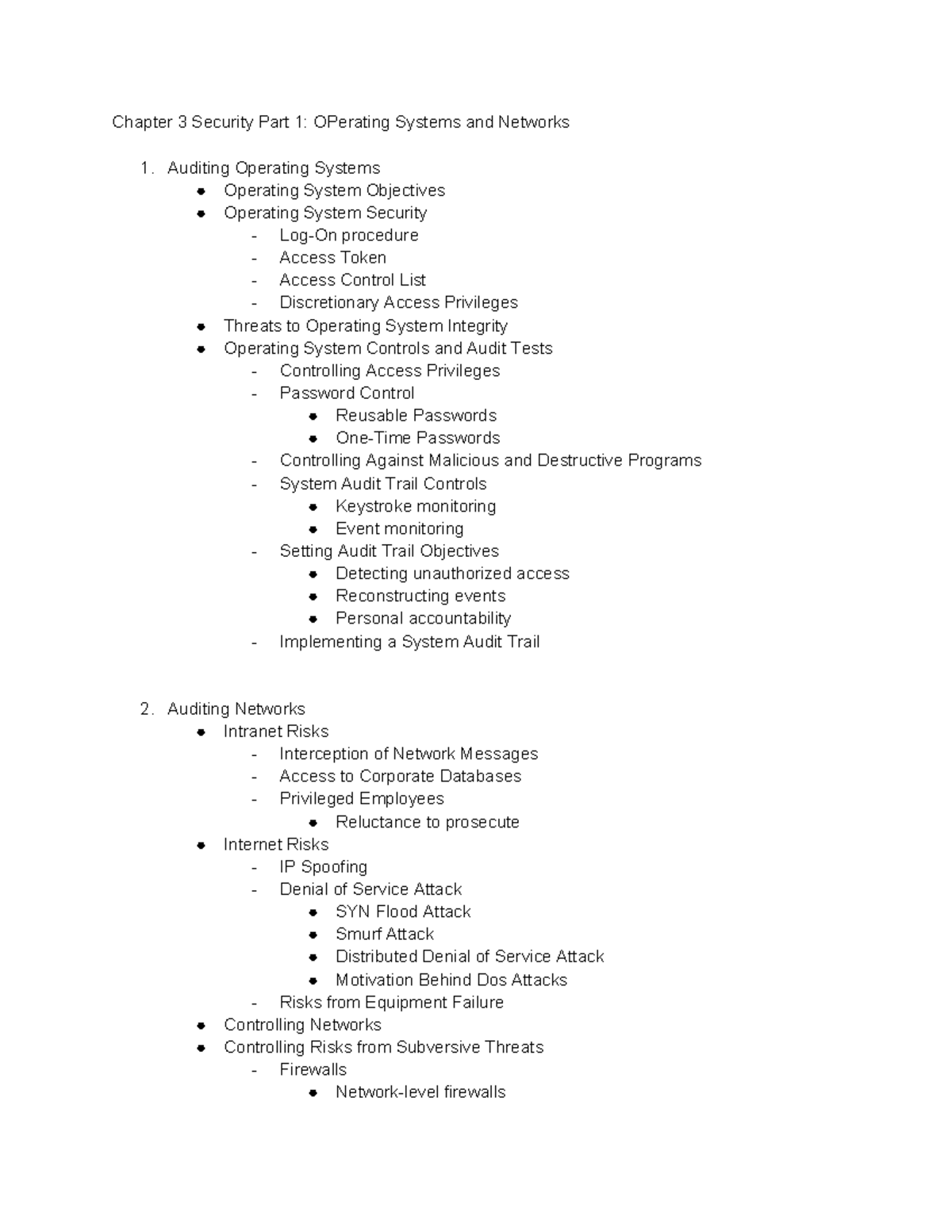 Concept Map - Security in Operating Systems and Networks (Ch 3) - Studocu
