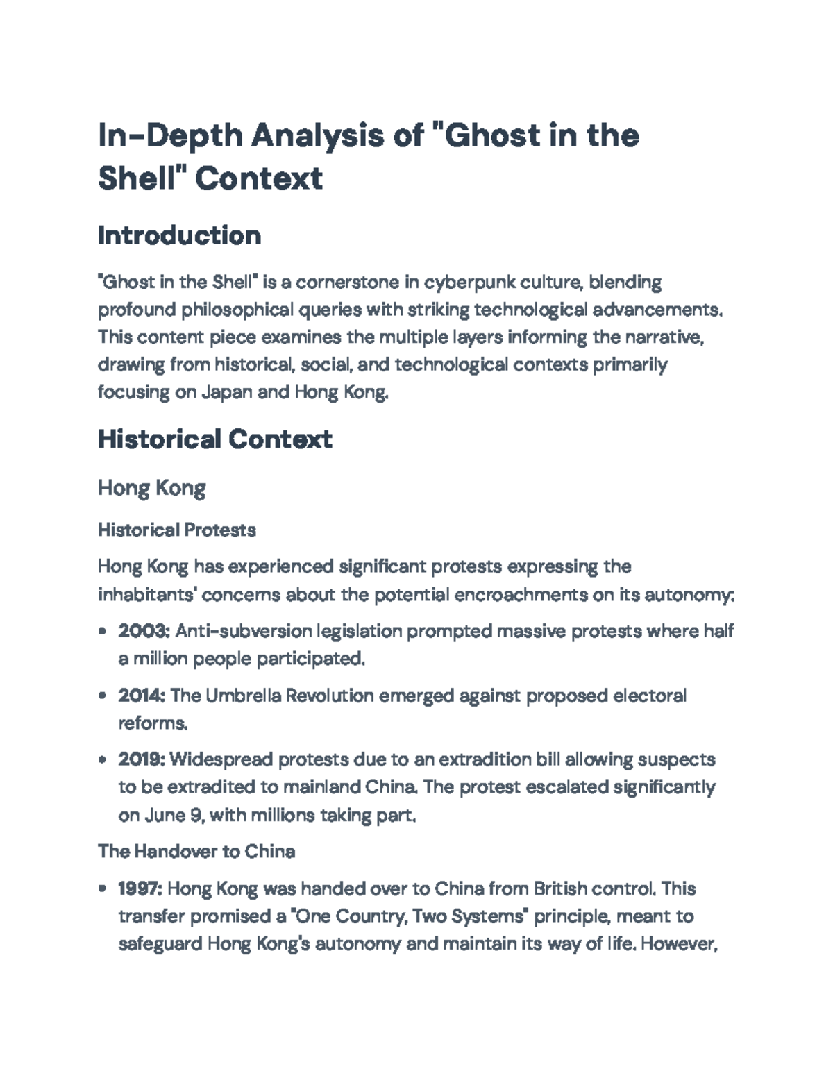 Analyzing 