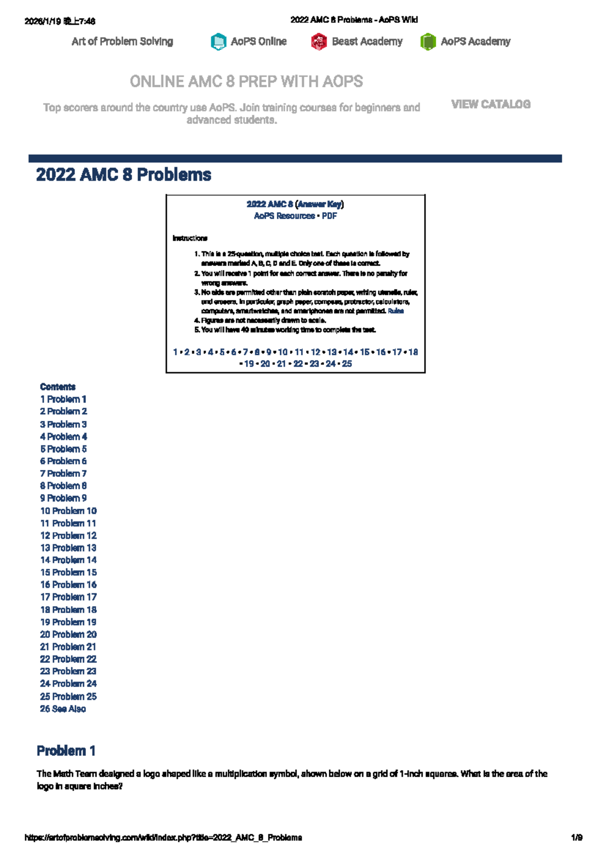 2022 AMC 8 Problems - Comprehensive Guide and Solutions - Studocu