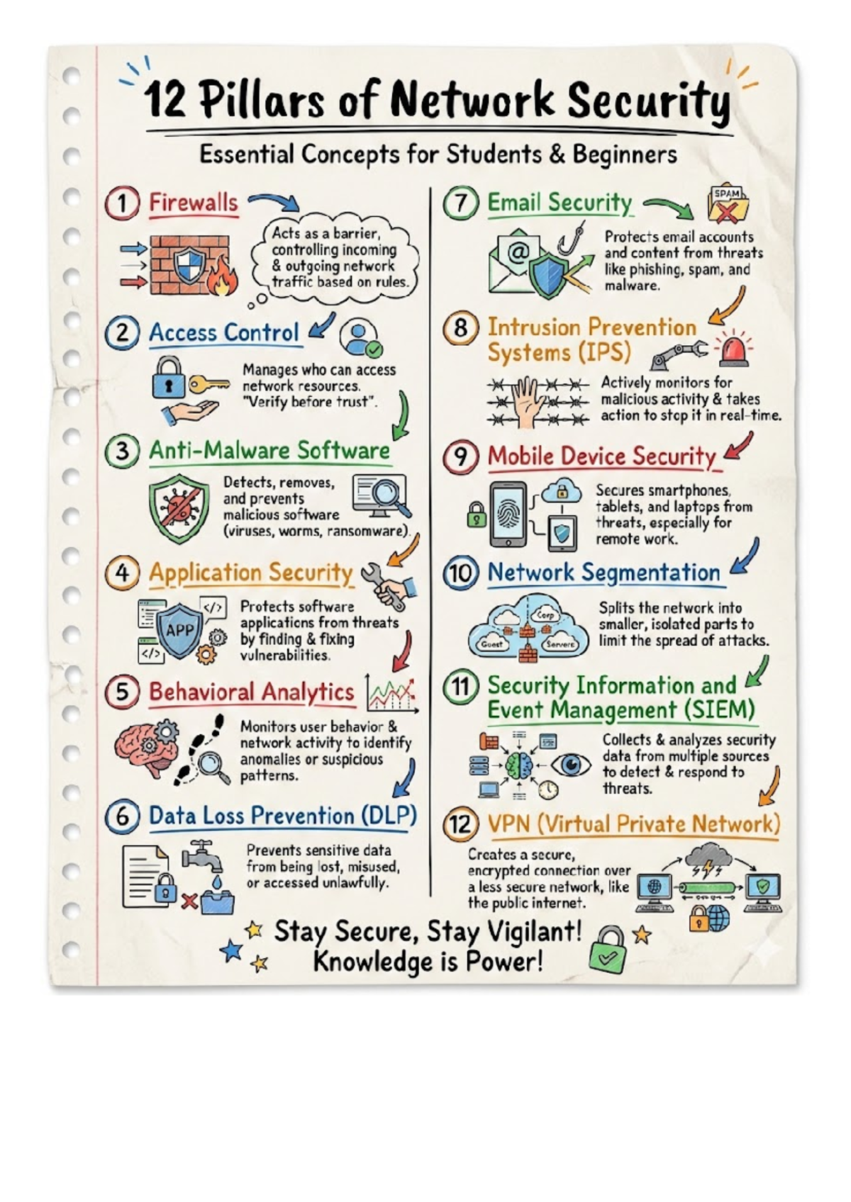 12 Pillars of Network Security: Essential Concepts for Beginners - Studocu