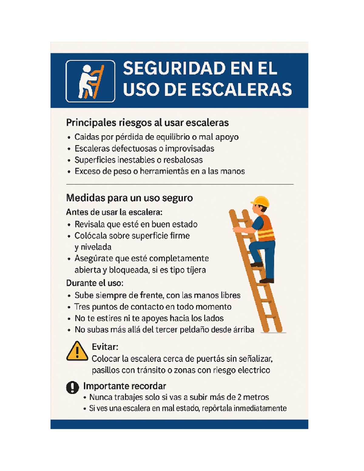 Charla De Seguridad Uso Seguro De Escaleras En Planta 5 Min Studocu