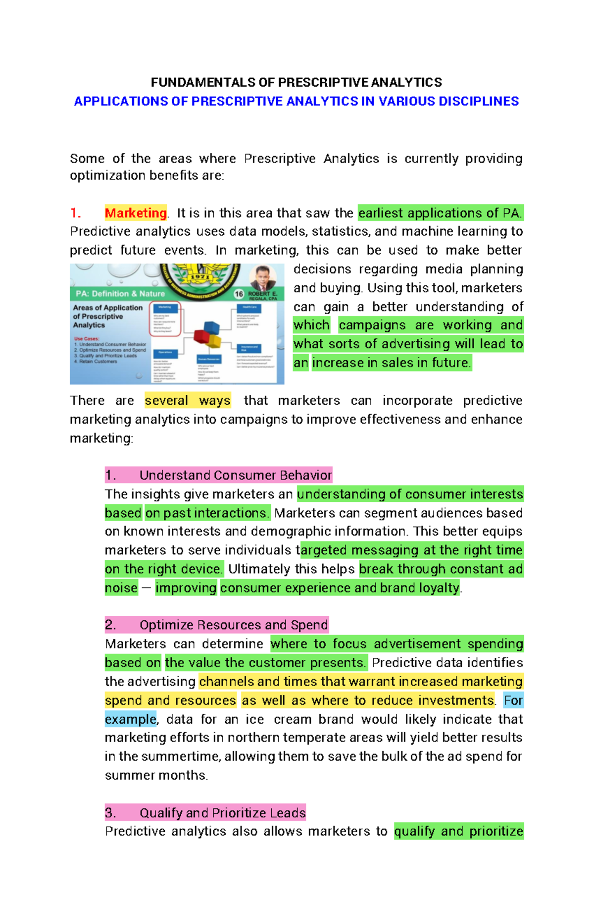 Applications of Prescriptive Analytics - FUNDAMENTALS OF PRESCRIPTIVE ...