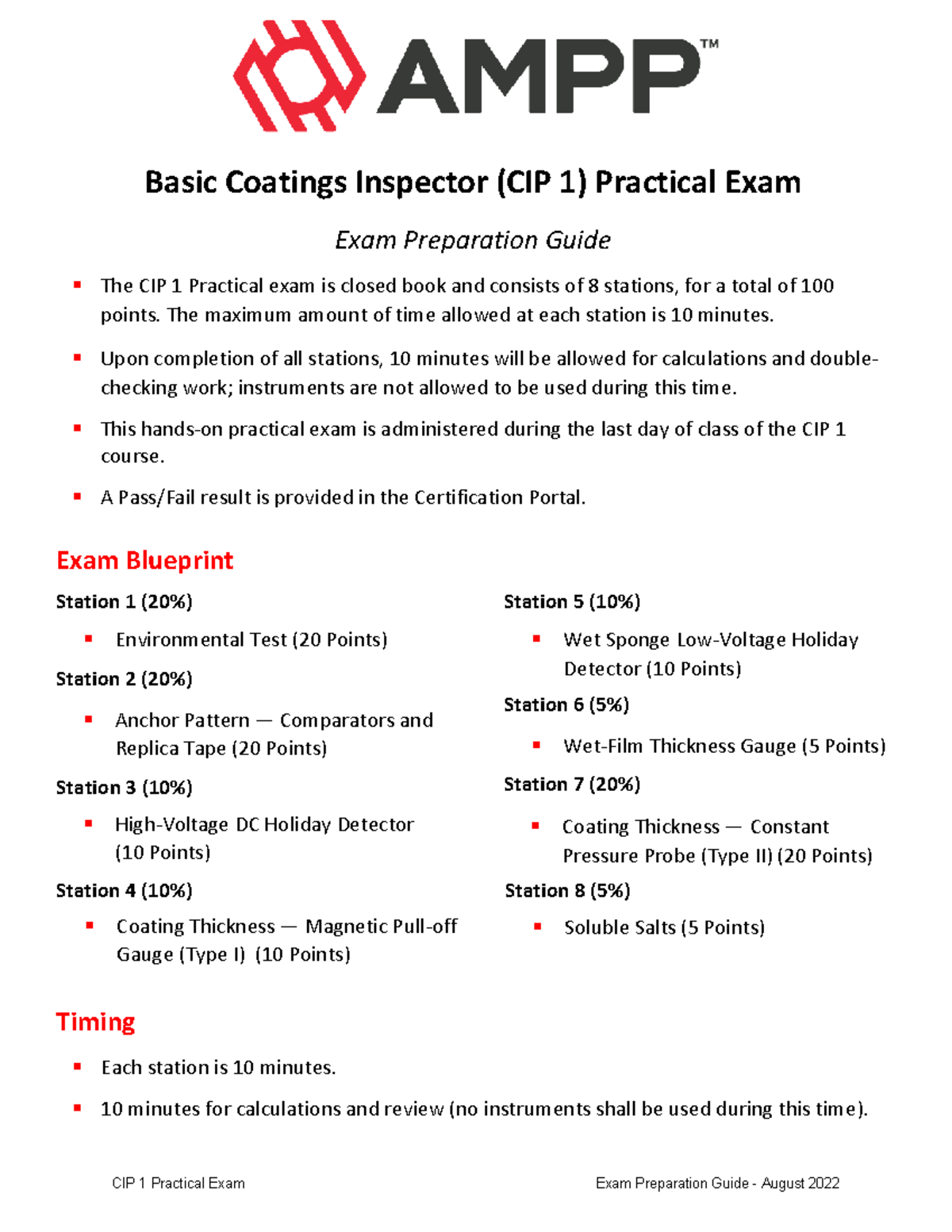 CIP 1 Practical Exam Preparation Guide - August 2022 - Studeersnel