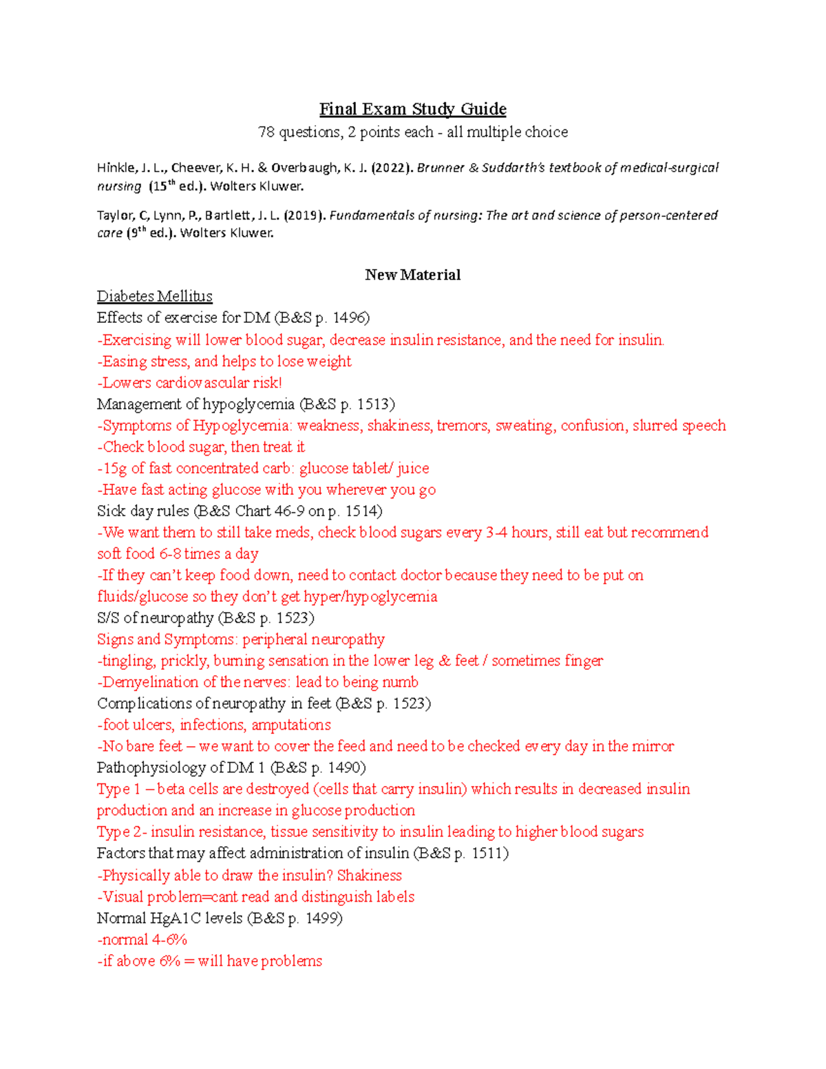 Final Exam Study Guide w Reviews - Final Exam Study Guide 78 questions ...