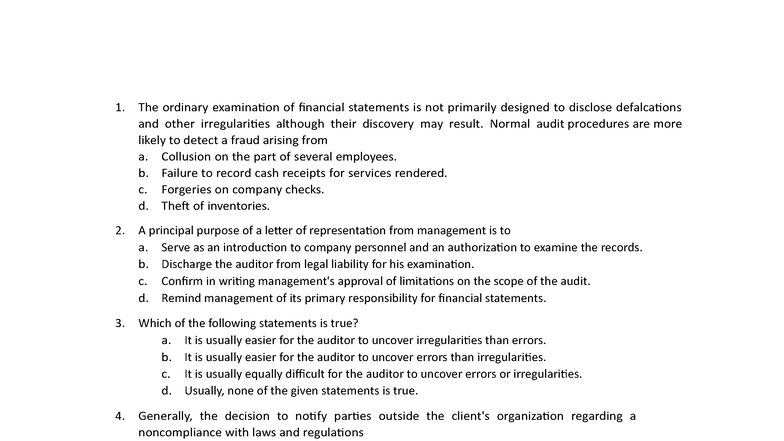 Auditing Theory Reviewer: Key Concepts and Exam Preparation Guide - Studocu