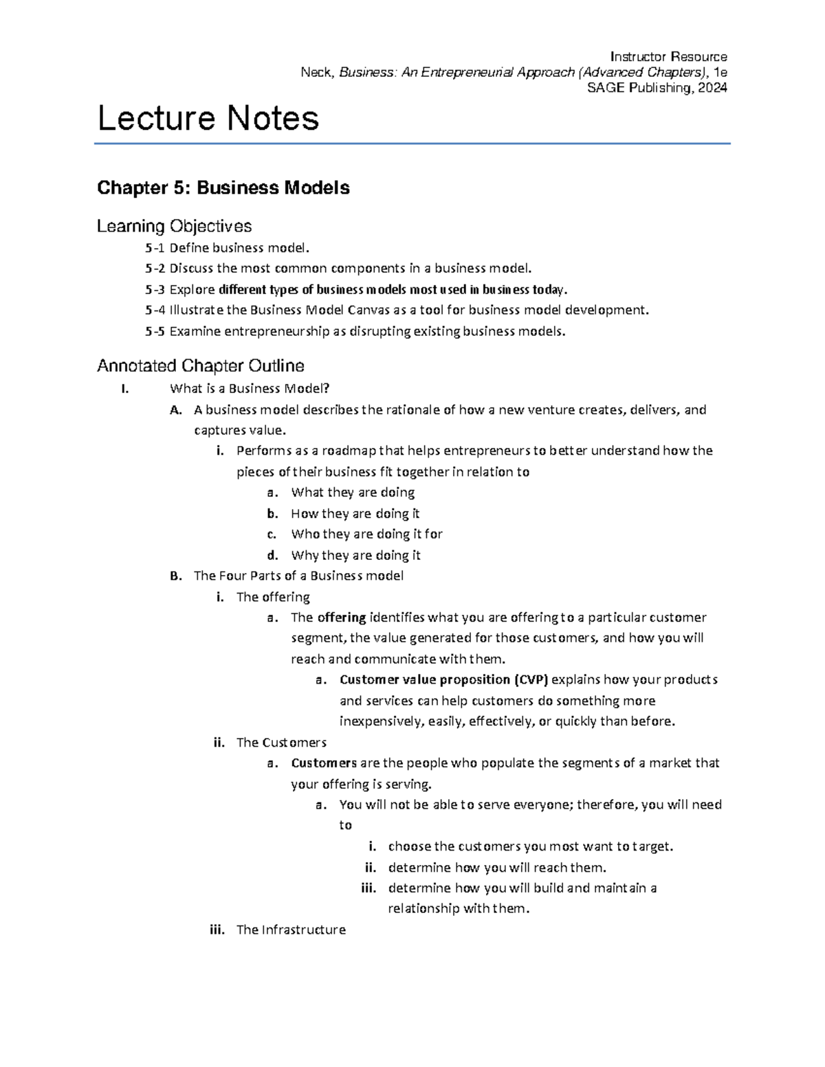 Business Models Overview: Chapter 5 Lecture Notes & AppHarvest Case ...