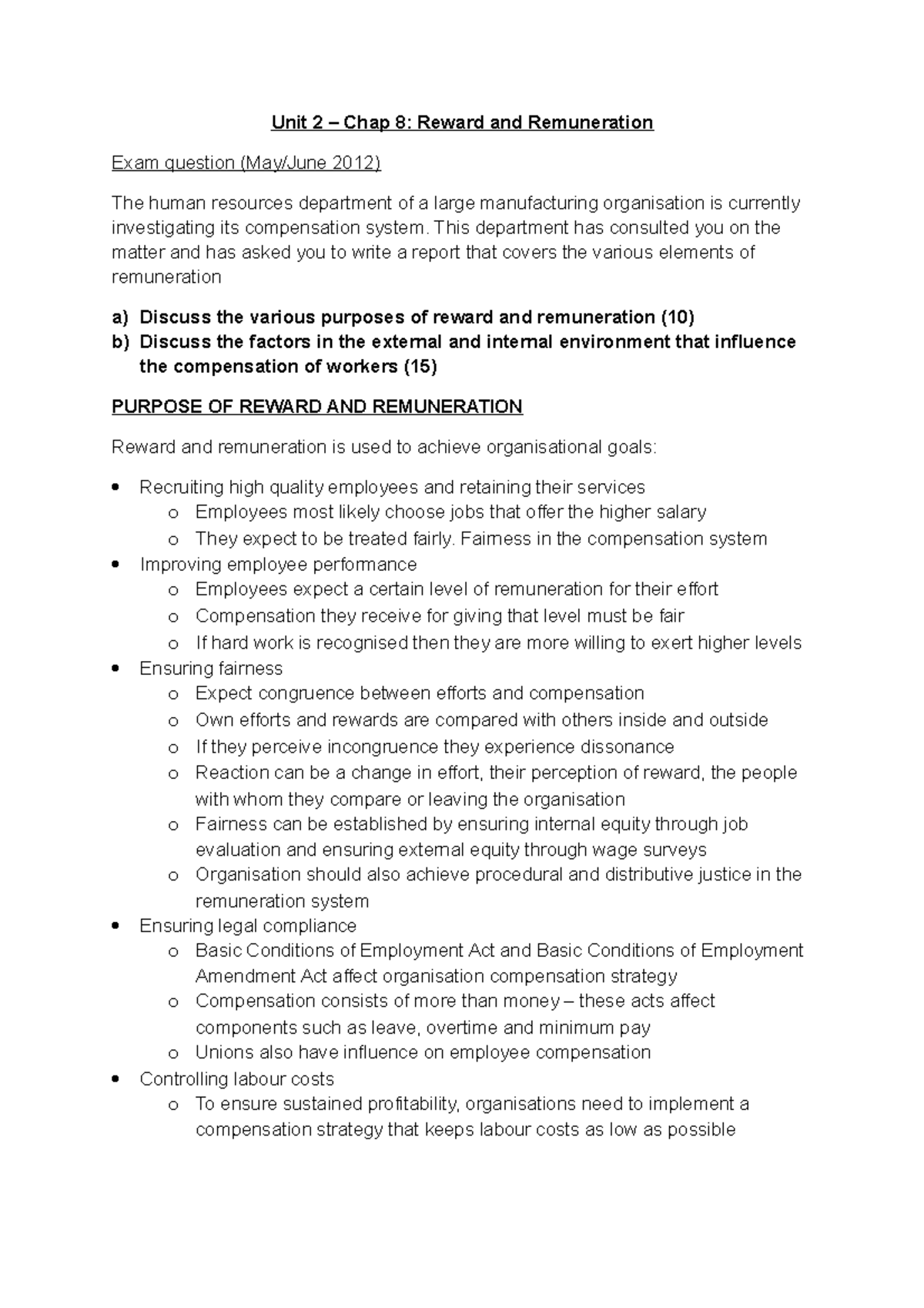 IOP-3706 Unit-2-Chap-8- Original Reward-and-Remuneration - Unit 2 ...