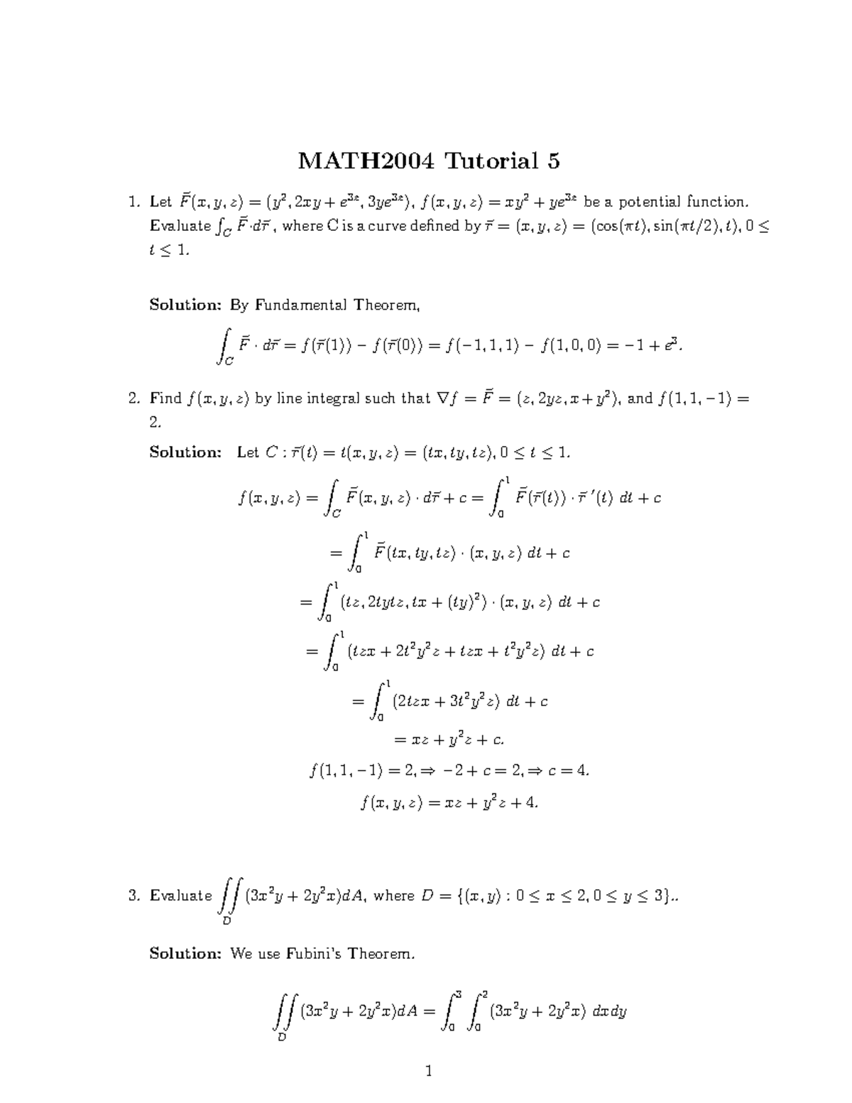 MATH2004 Tut5-25 - Tutorial 5 for MATH 2004 2025 Winter - MATH2004 ...