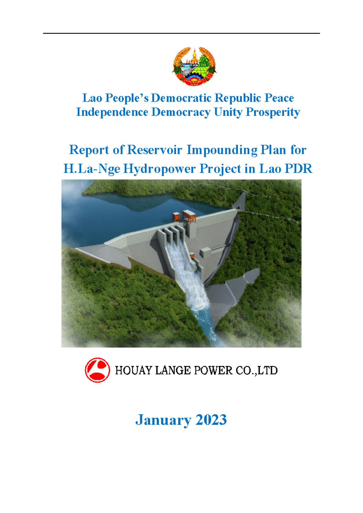 Reservoir Impounding Plan for Hydropower Project in Lao PDR - Jan 2023 ...