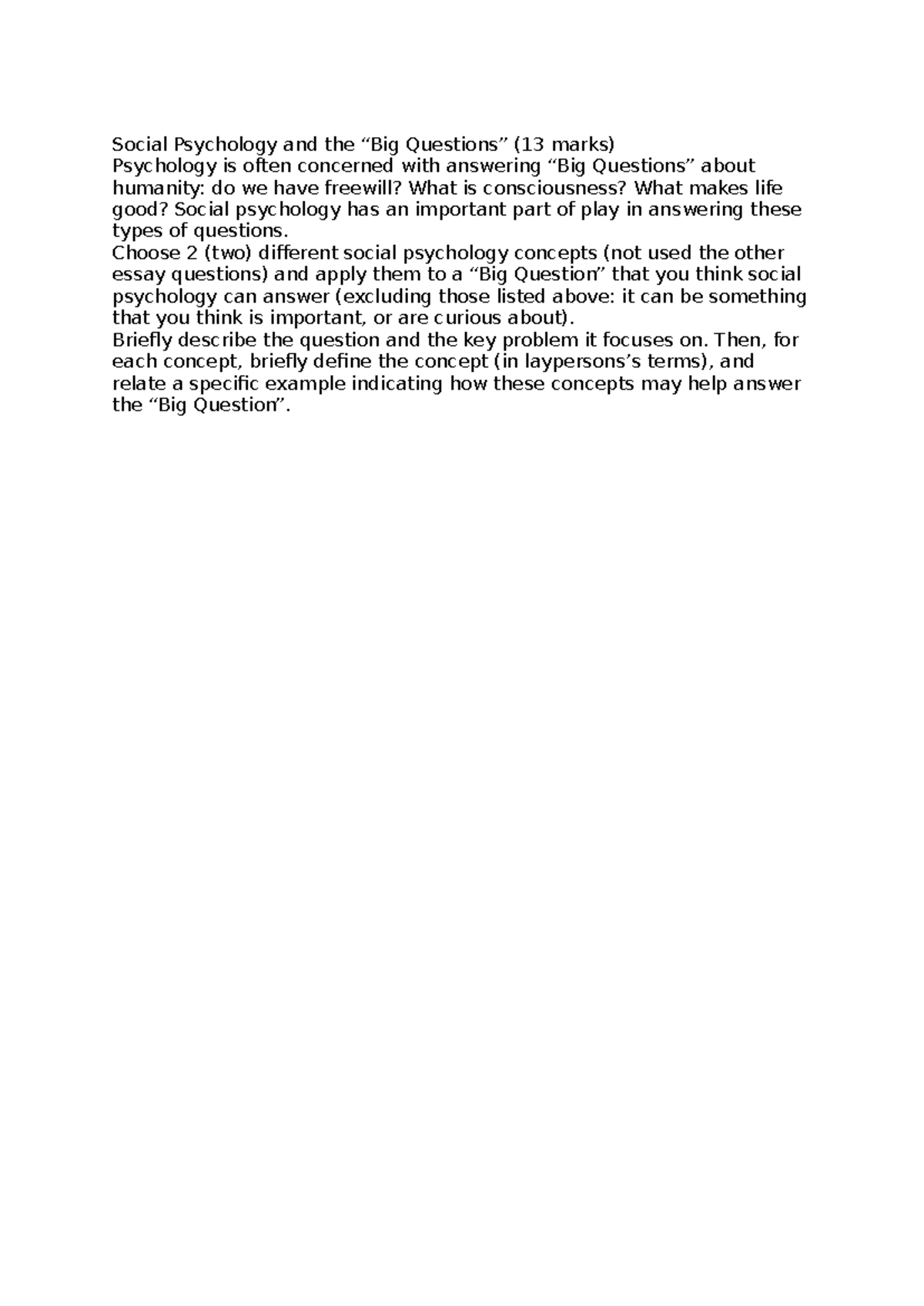 Social Psychology Concepts: Key Notes for PSY 101 Final Exam - Studocu