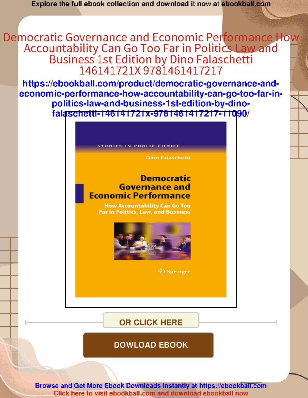 Democratic governance and economic performance: How accountability can ...