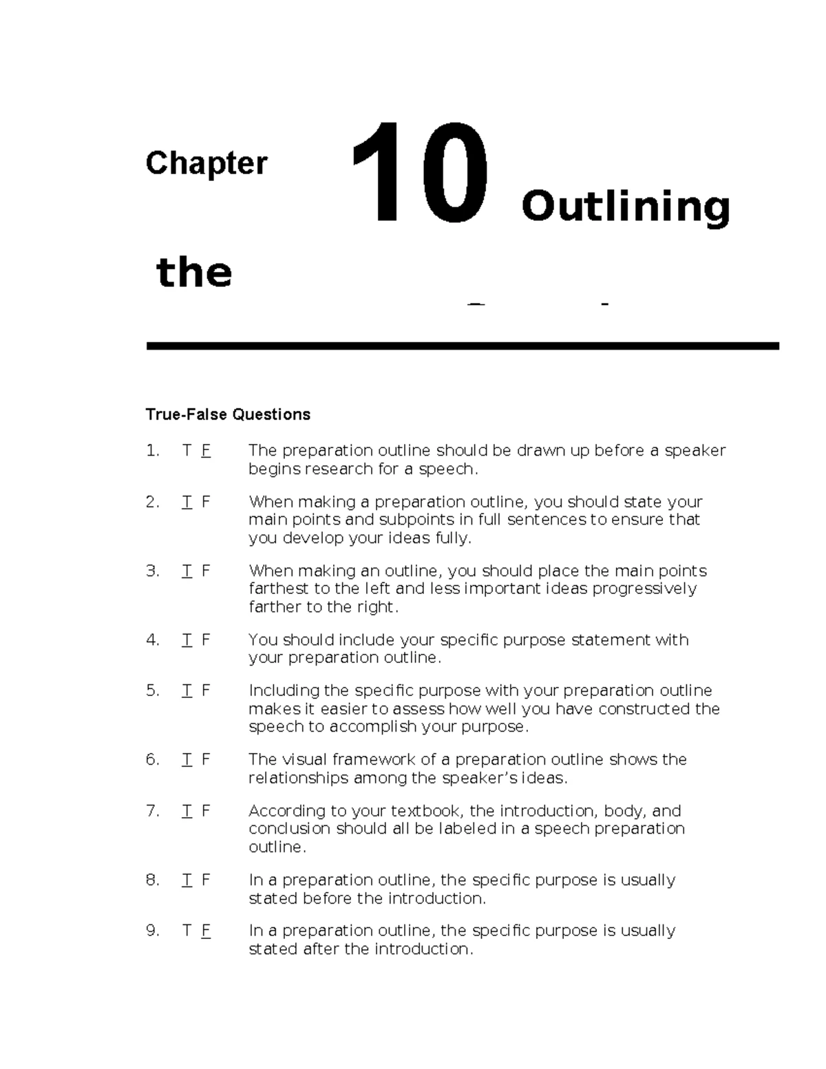 Chpt 7 Supporting Your Ideas: Key Concepts and Test Questions - Studocu