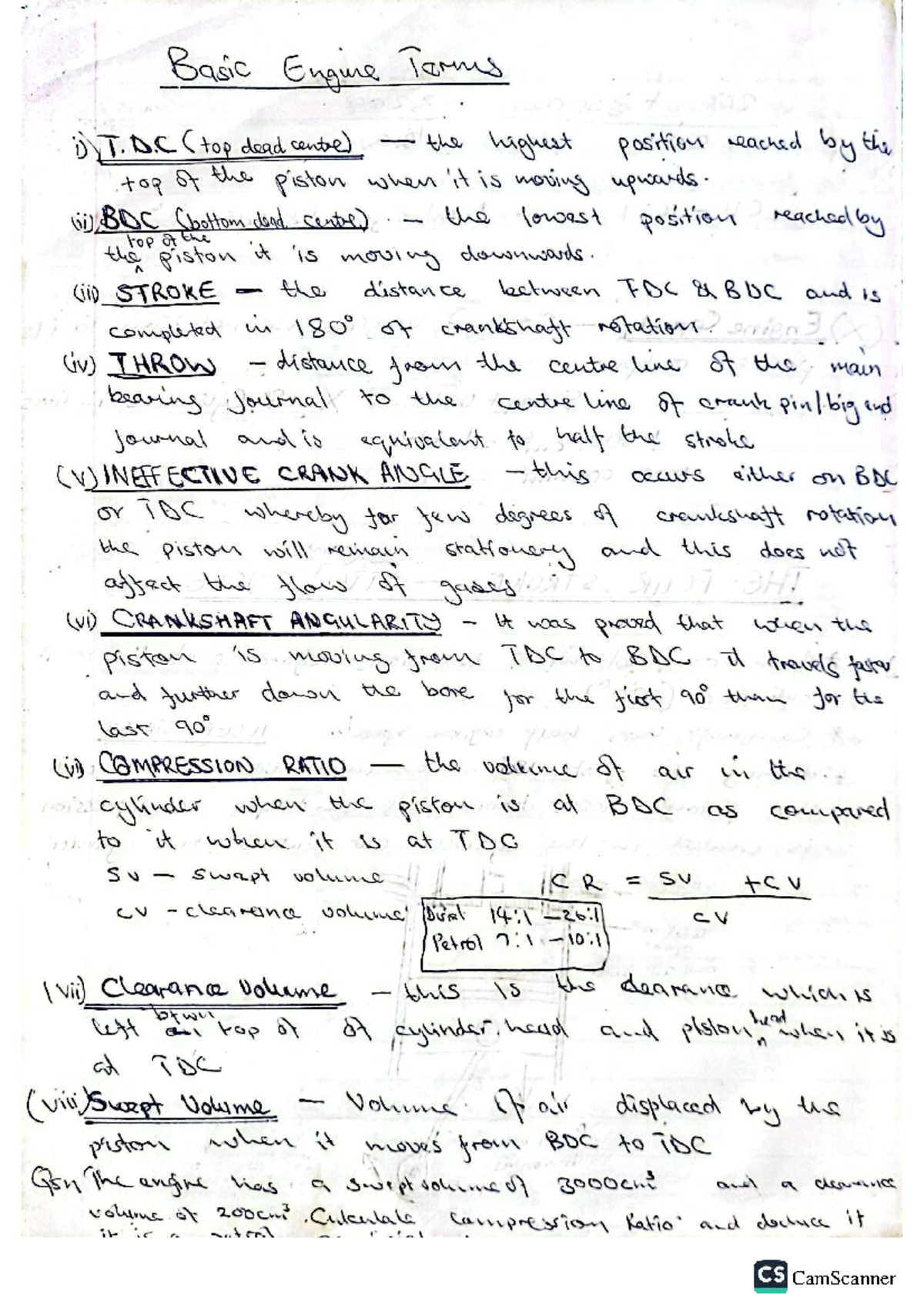 Engines DPF Notes - Key Terms and Concepts in Engine Mechanics - Studocu