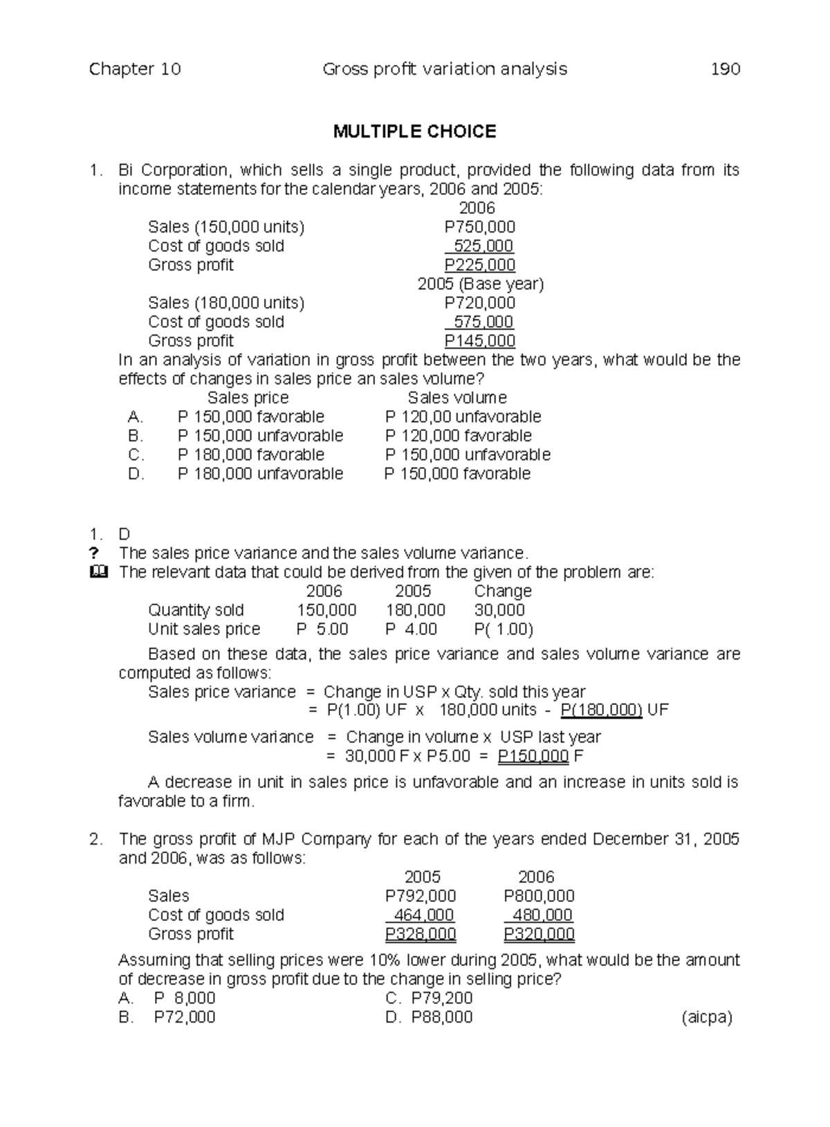 Chapter 10: Gross Profit Variation Analysis (Gp-variation-analysis ...
