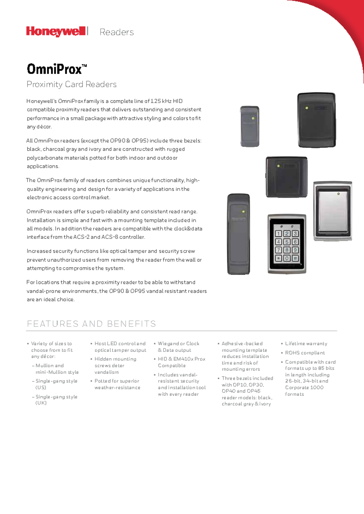 OmniProx Proximity Card Readers Overview - DS Brochure - Studocu