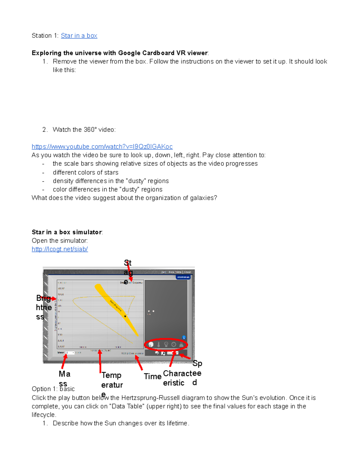 Star in a Box Lab Activity: Exploring Stellar Evolution and Nebulas ...