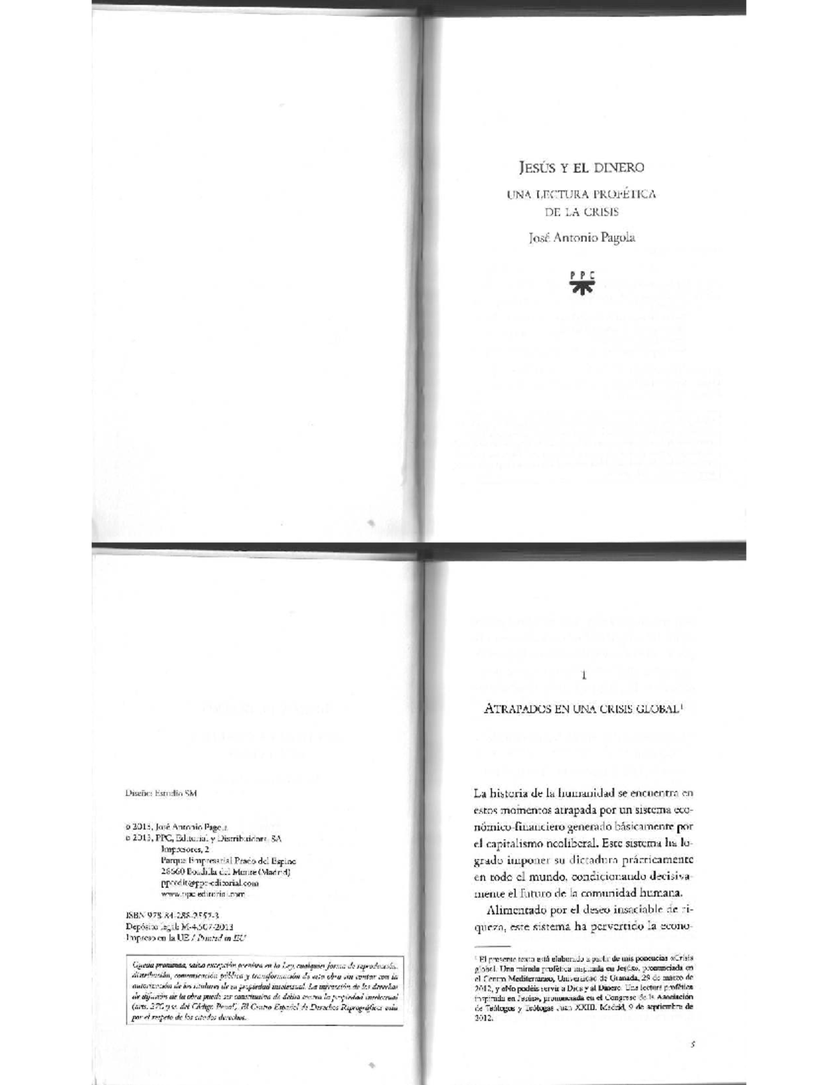JESÚS Y EL DINERO: ANÁLISIS PROFÉTICO DE LA CRISIS GLOBAL - PPC 1 - Studocu