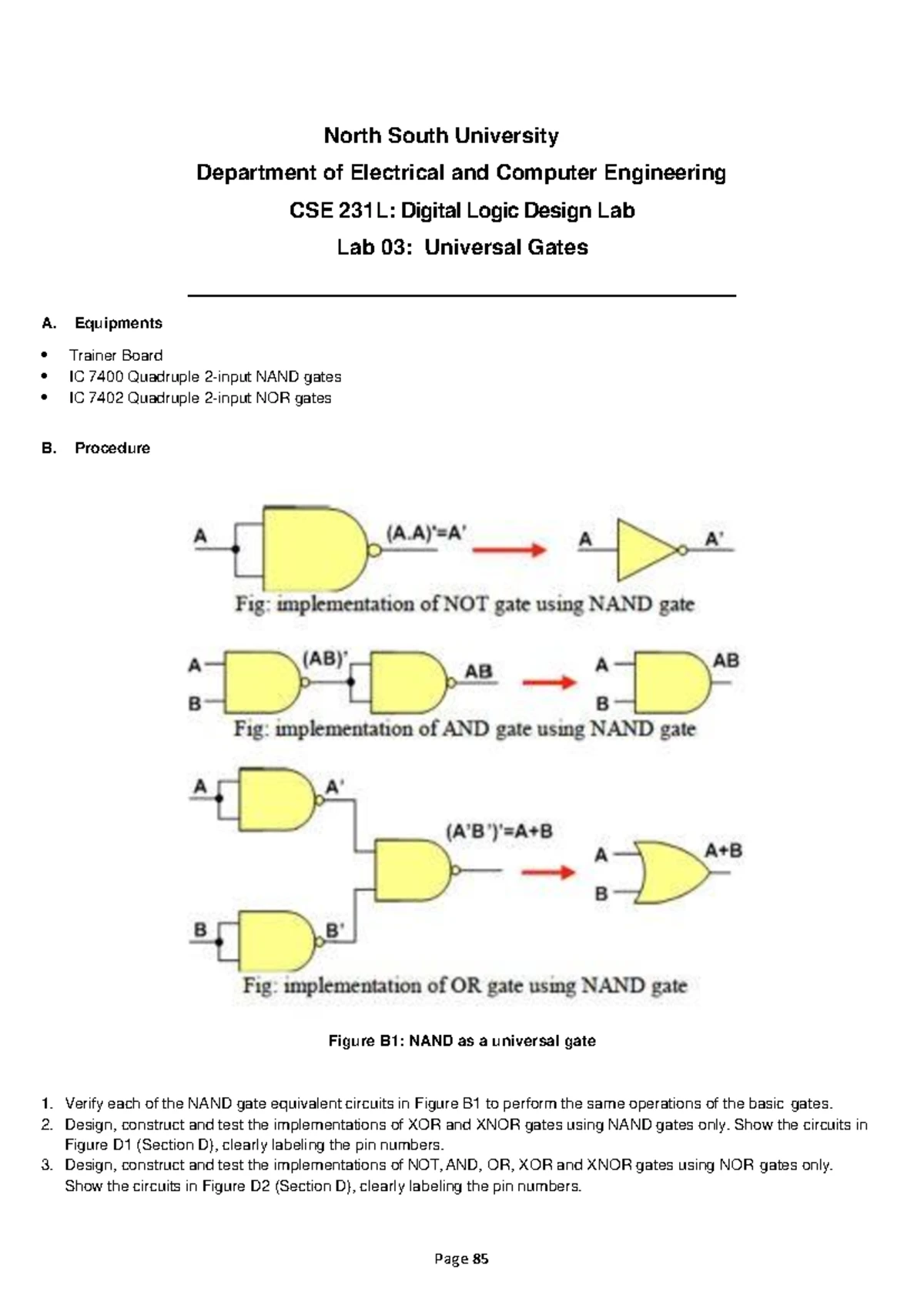 CSE 231L: Lab 02 - Combinational Logic Design Manual - Studocu
