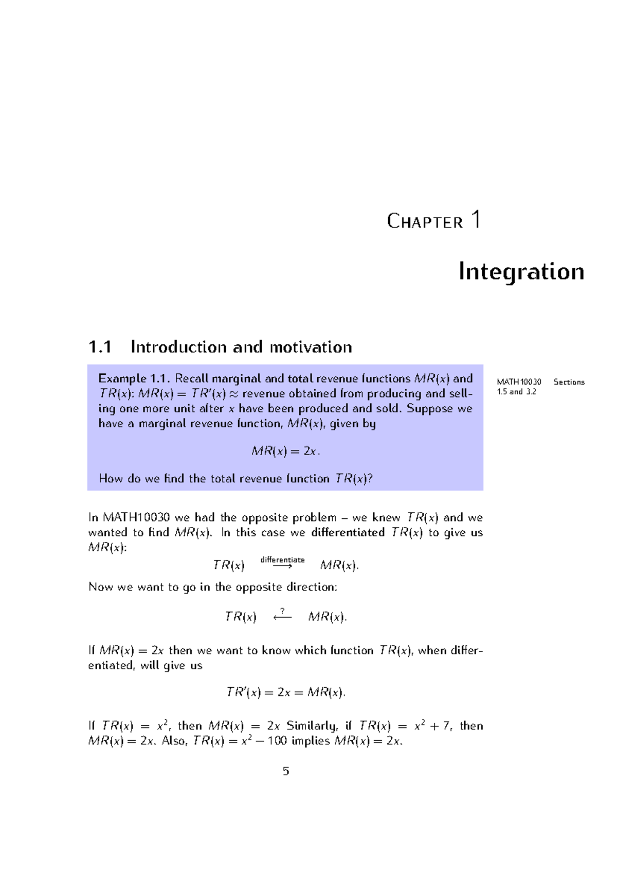 Chapter 1: Integration Techniques and Applications in MATH20320 - Studocu