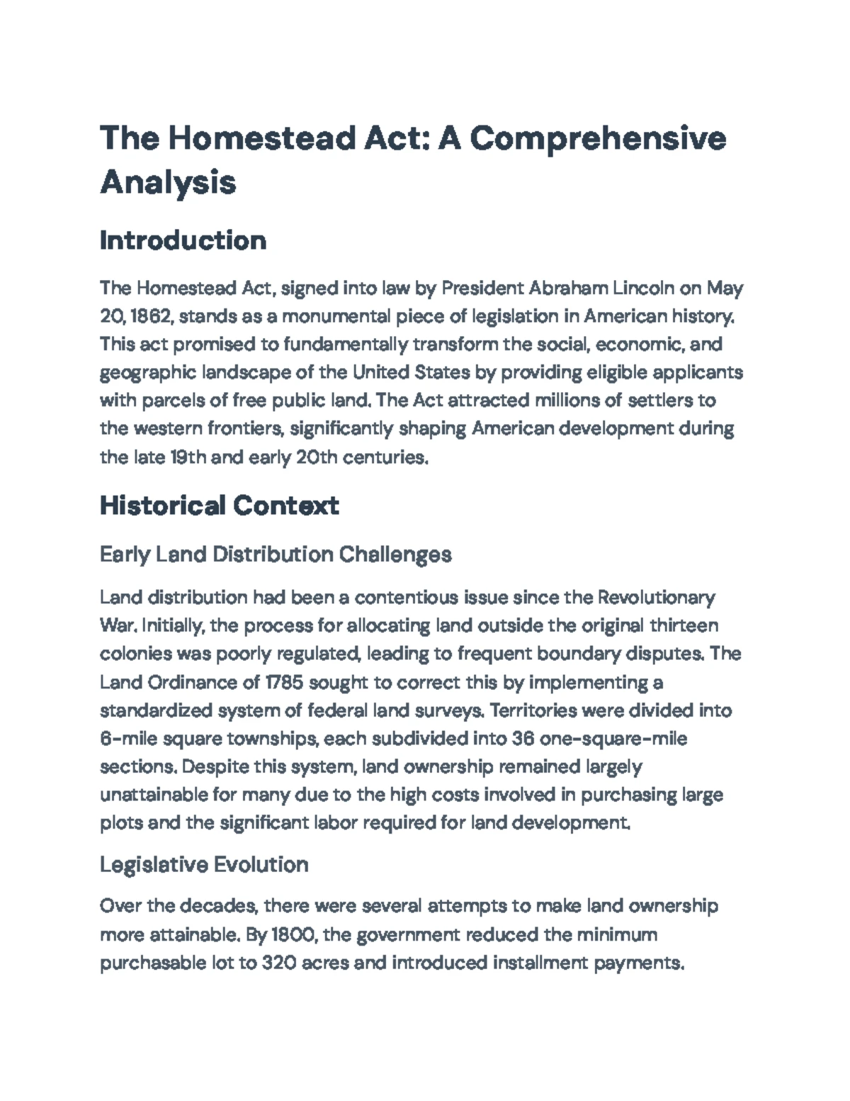 The Homestead Act of 1862: Comprehensive Overview and Historical Impact ...