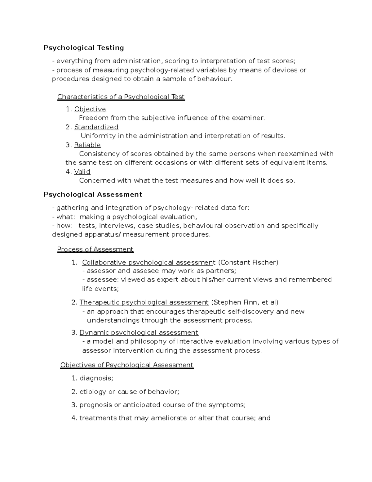 Psychometrics Study Guide for BLEPP: Psychological Testing Essentials ...